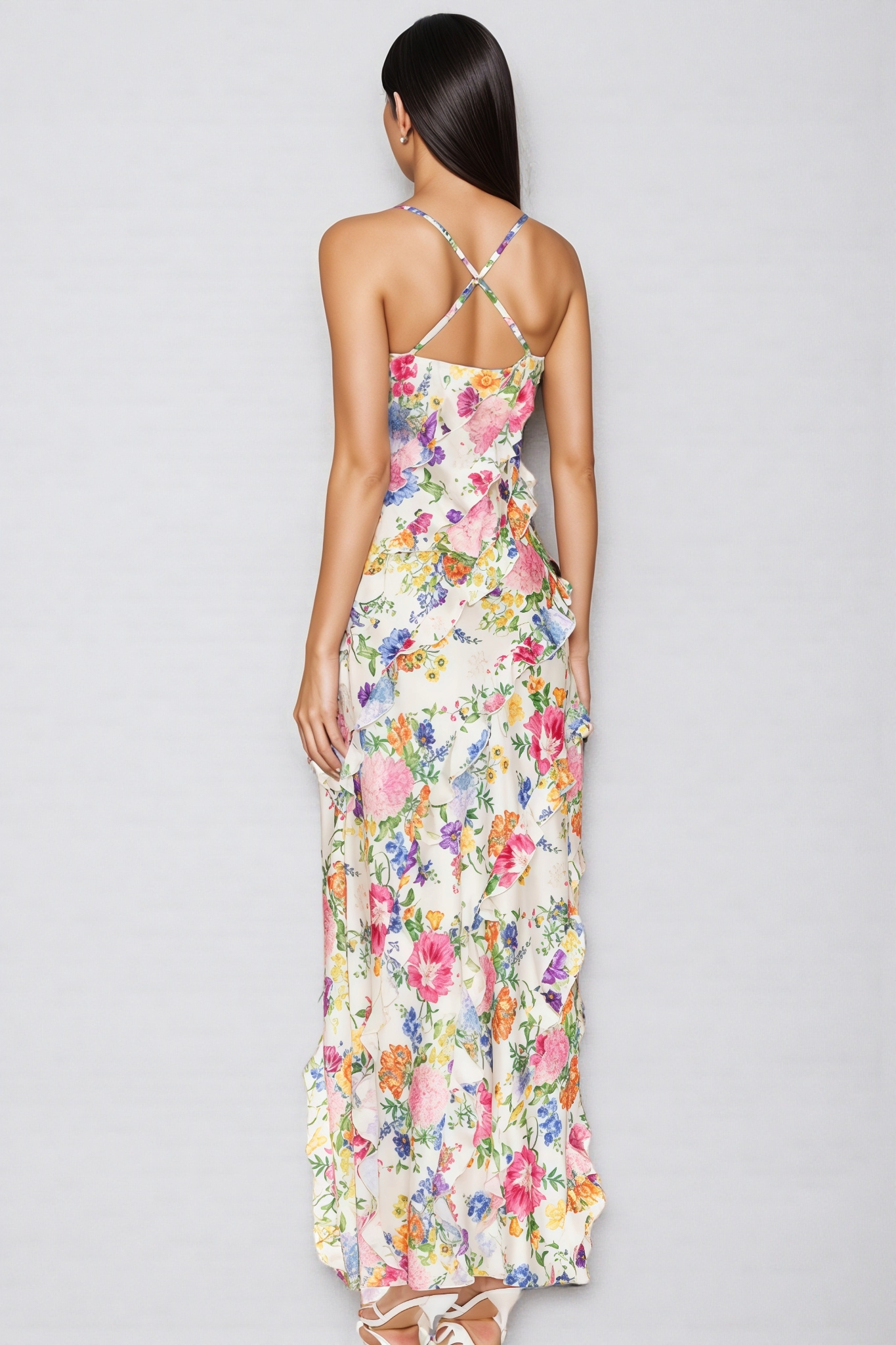 Janelle Floral Halter Maxi Dress