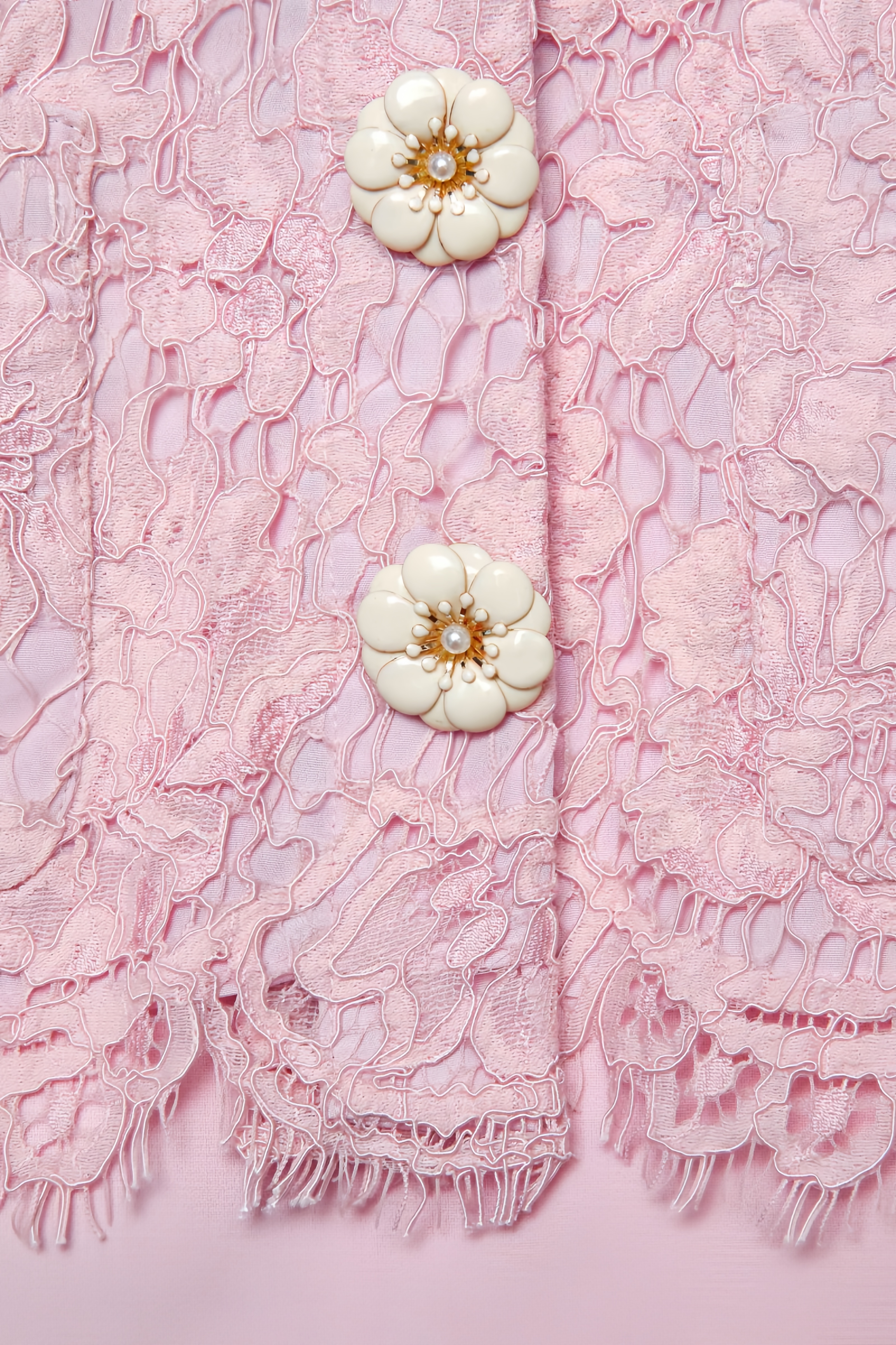 Eileen Pink Floral Lace Midi Dress Set