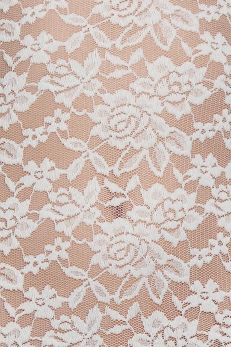 Cerarne White Floral Lace Maxi Dress