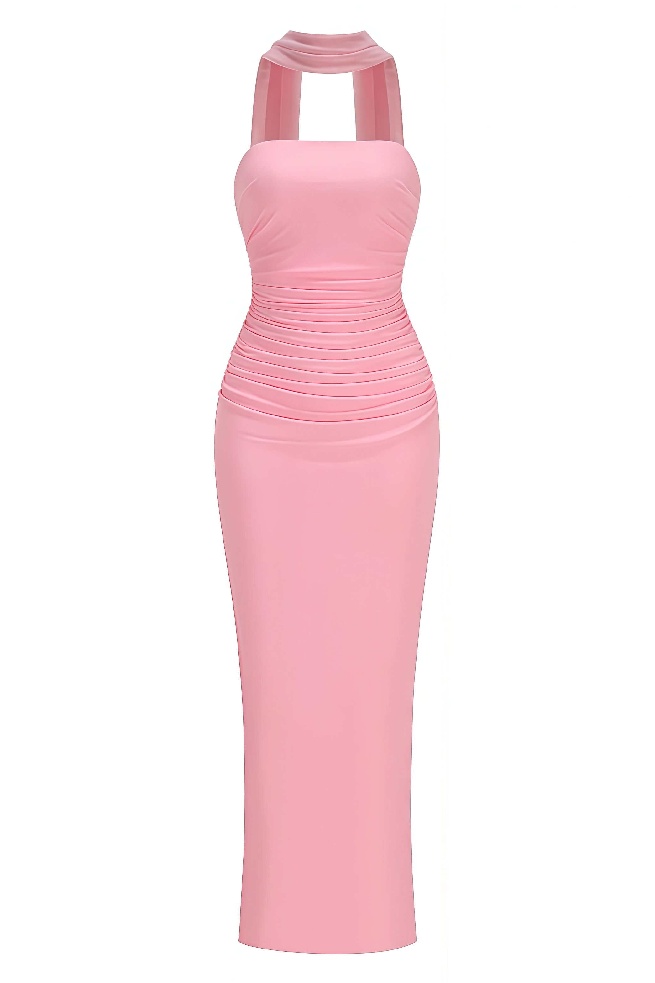 Nilesk Pink Strapless Corset Maxi Dress