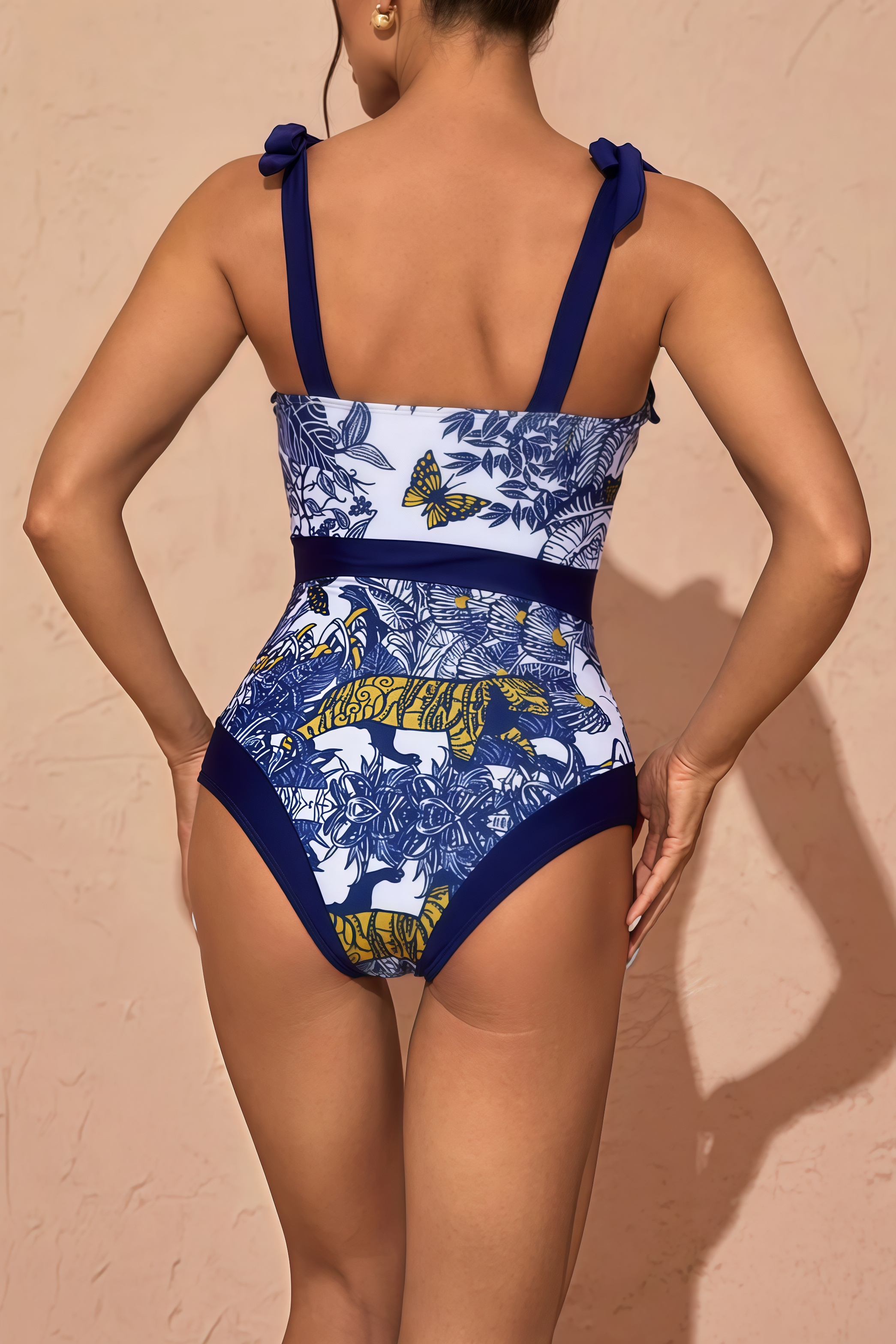 Pio Blue Swimsuit Two Piece Set
