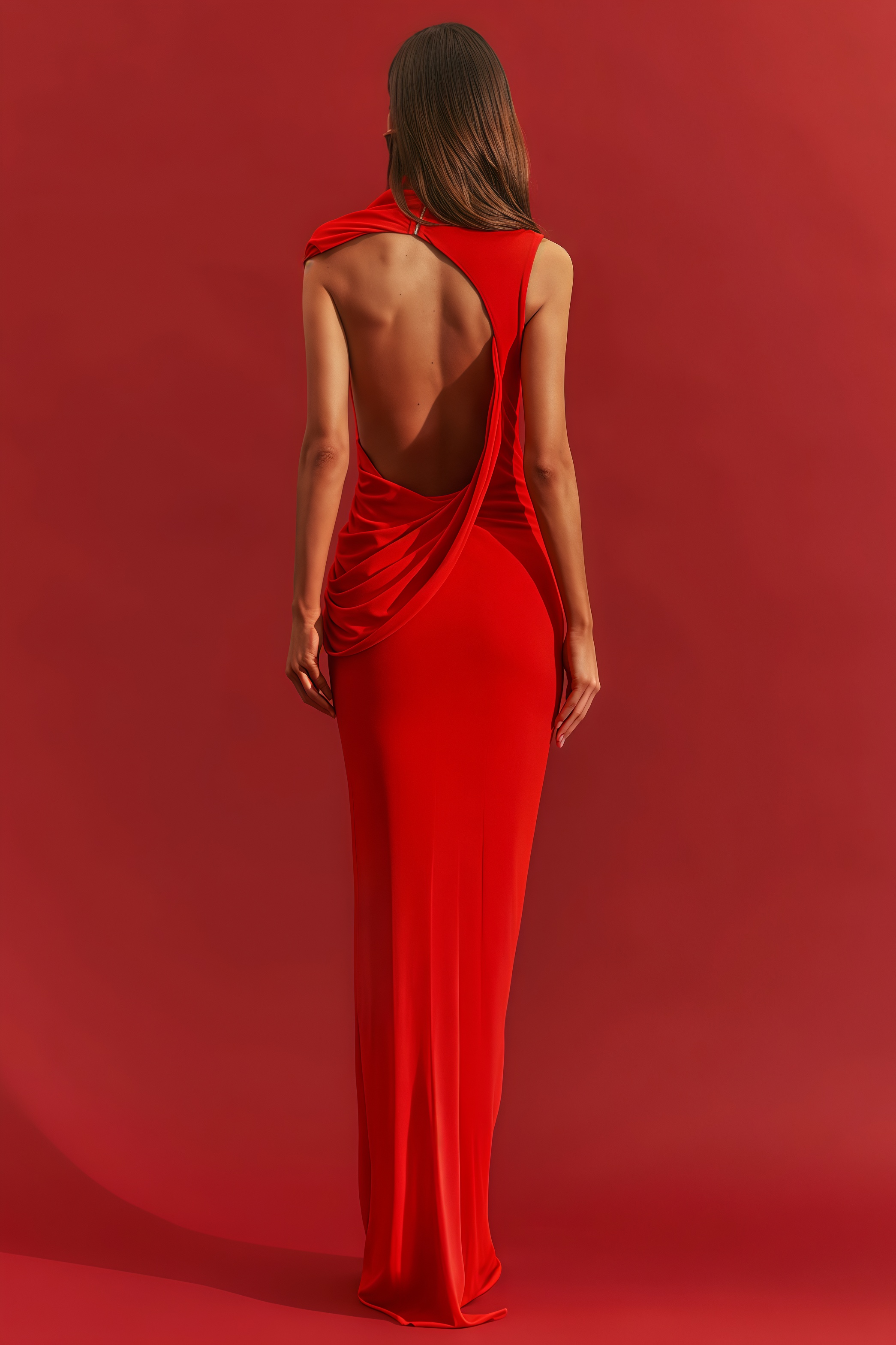 Royant Red Sleeveless Maxi Dress