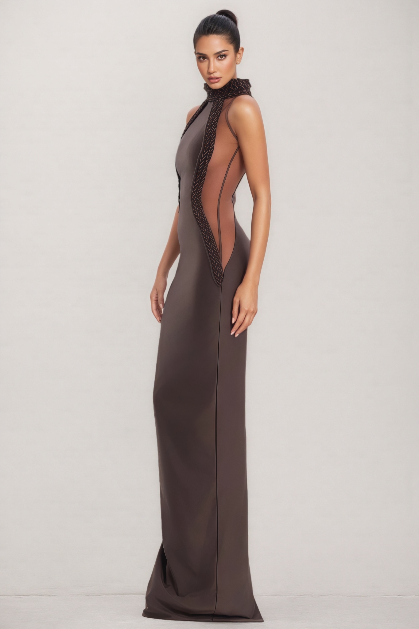 Makayla Braided Sleeveless Slit Maxi Dress