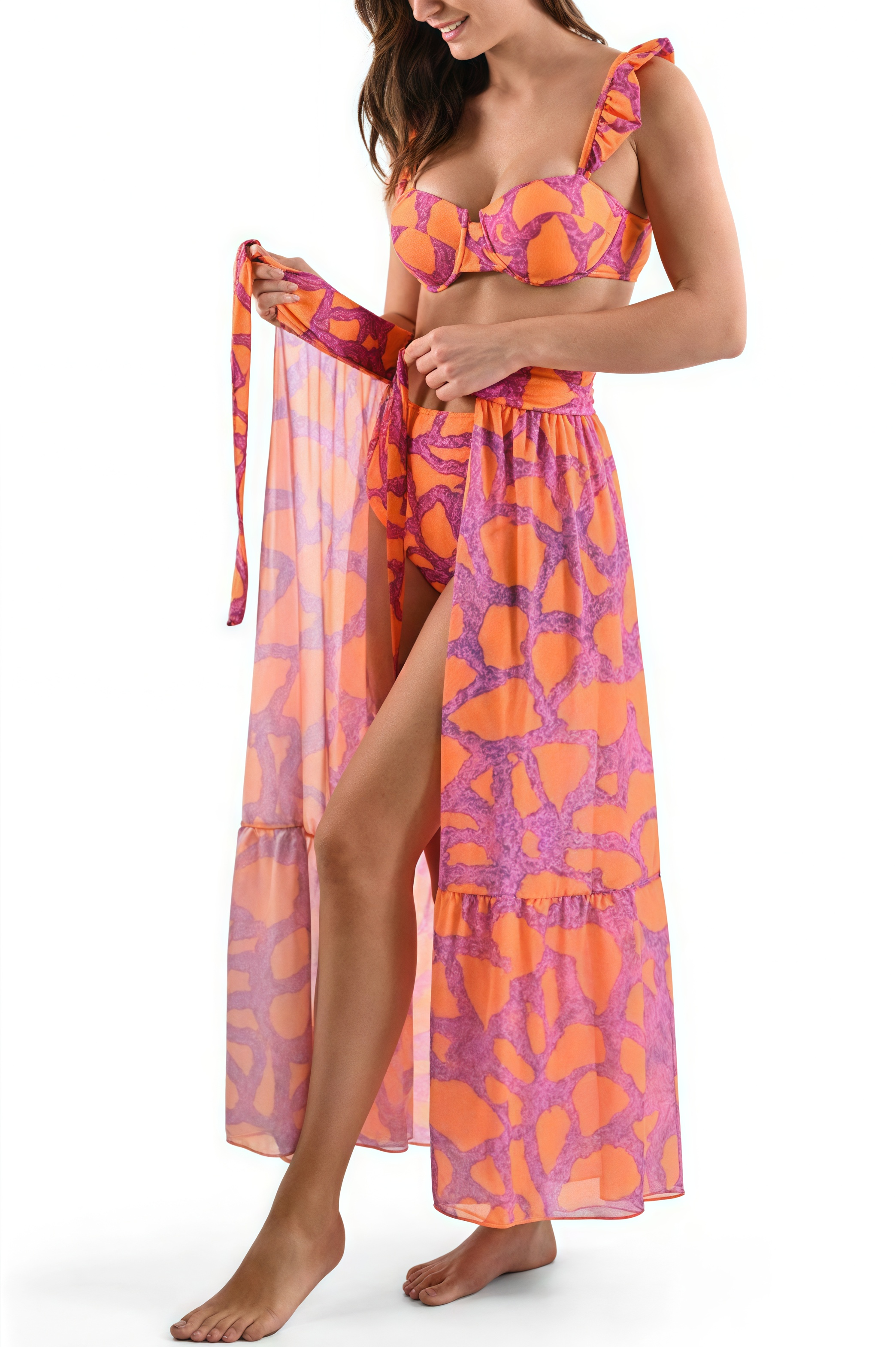 Alyn Halterneck Bikini Three Piece Set