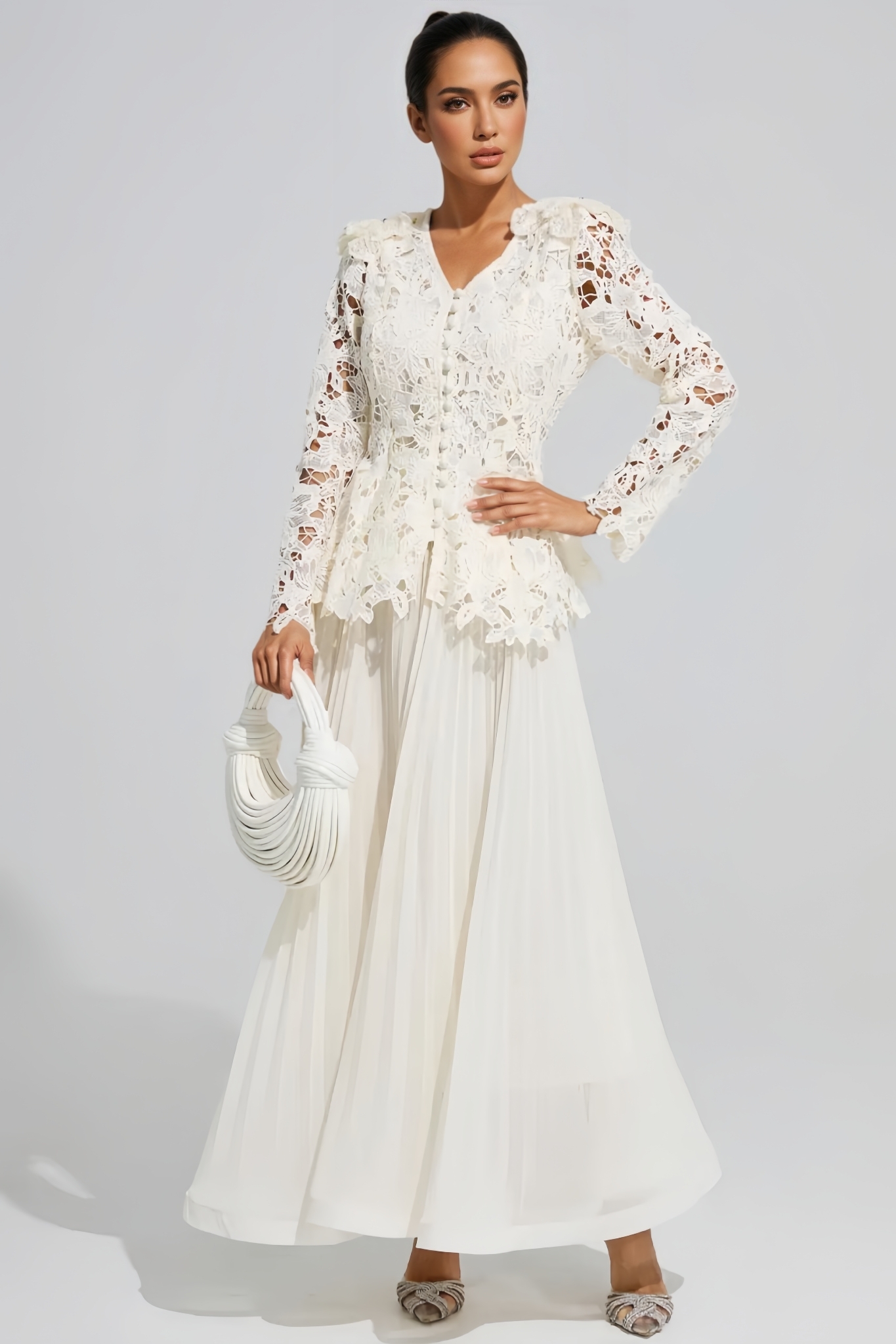 beige maxi long sleeve dress Earn Lace Set – LuneÉclat Fashion Variant:XL 2.28 Spring Into Blue MAIA Long Backless Holiday Floral maxi The soft
