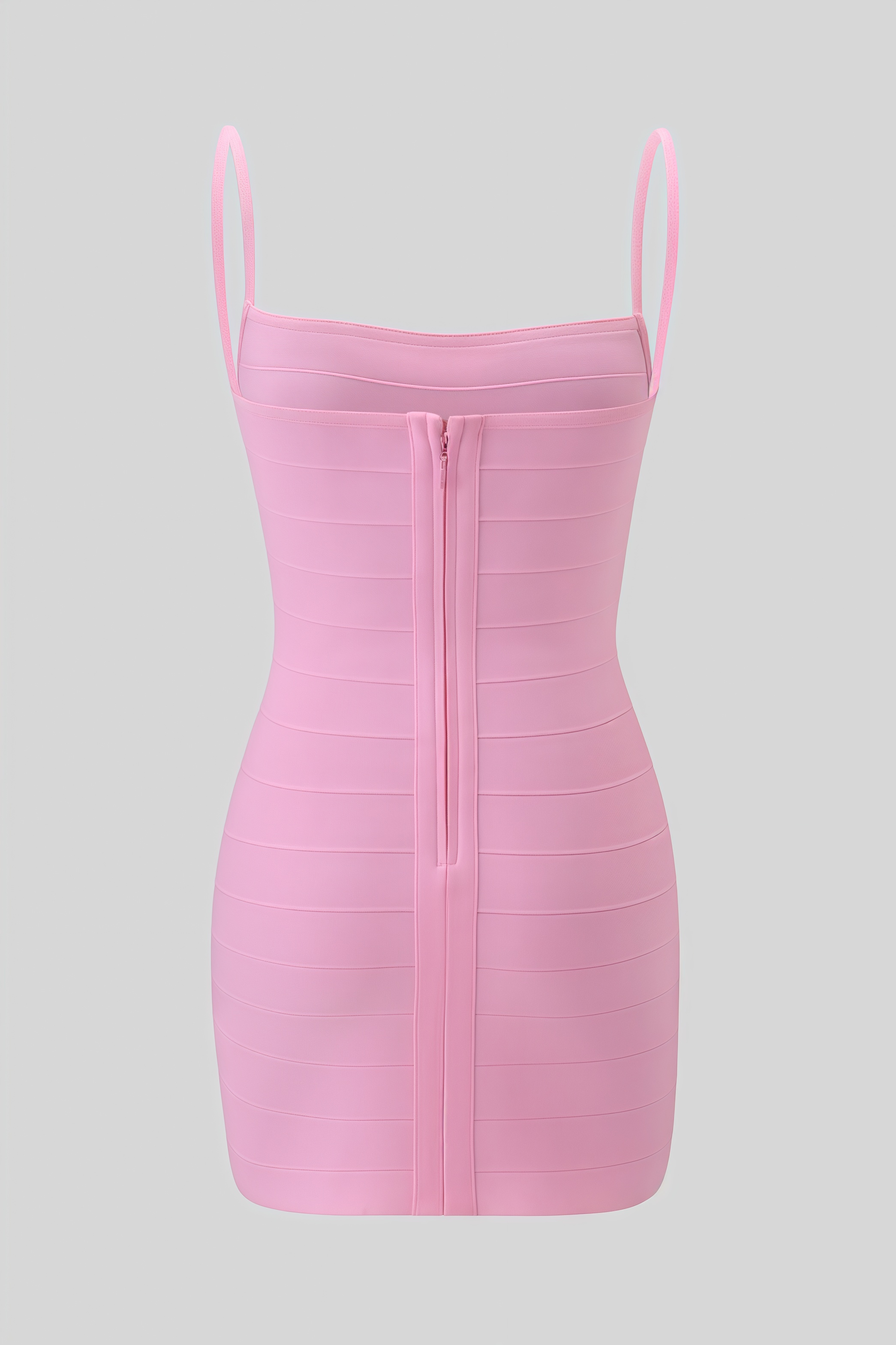 Chrisph Pink Halter Bandage Mini Dress