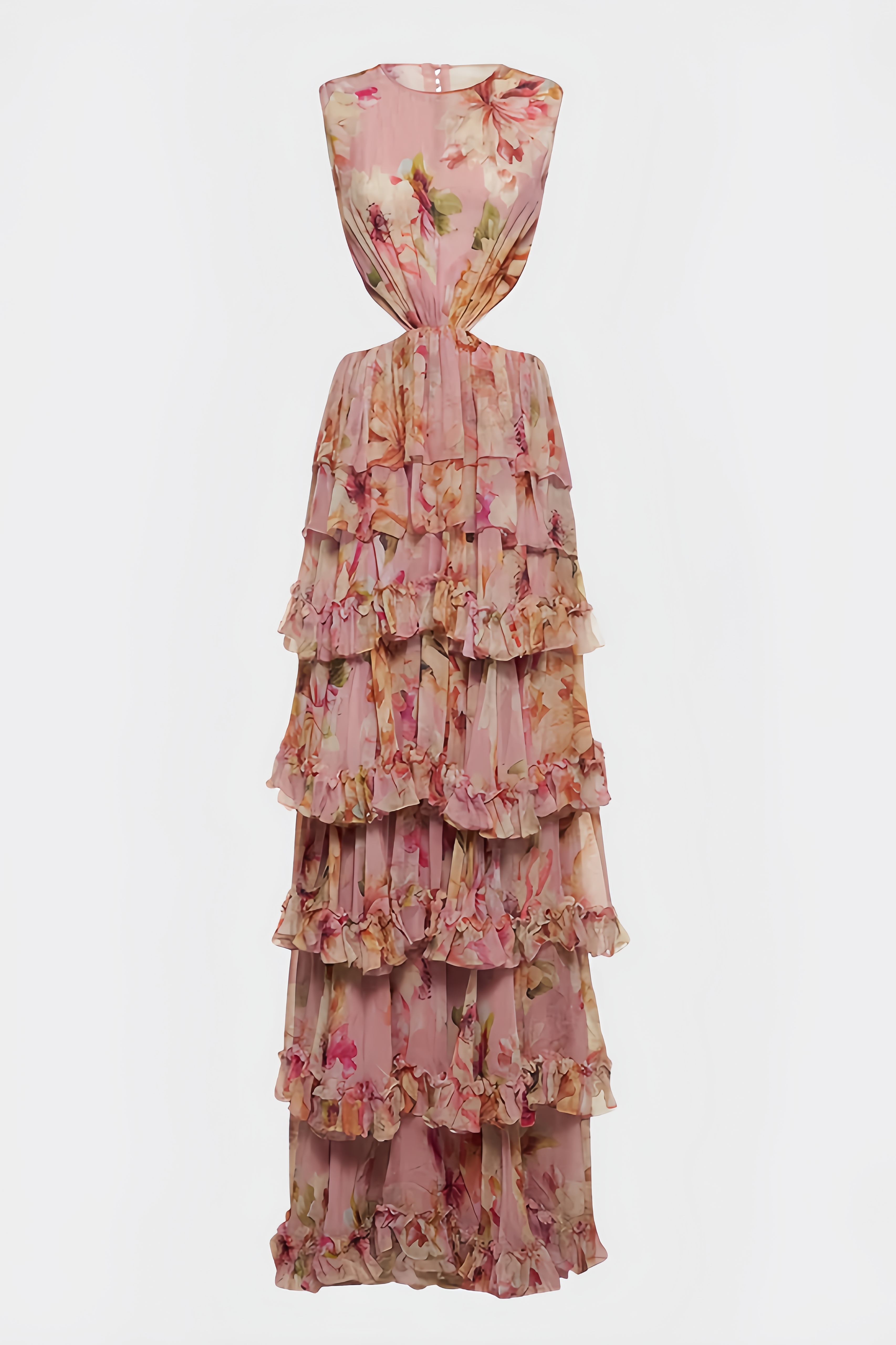 Liora High Waisted Printed Maxi Dress