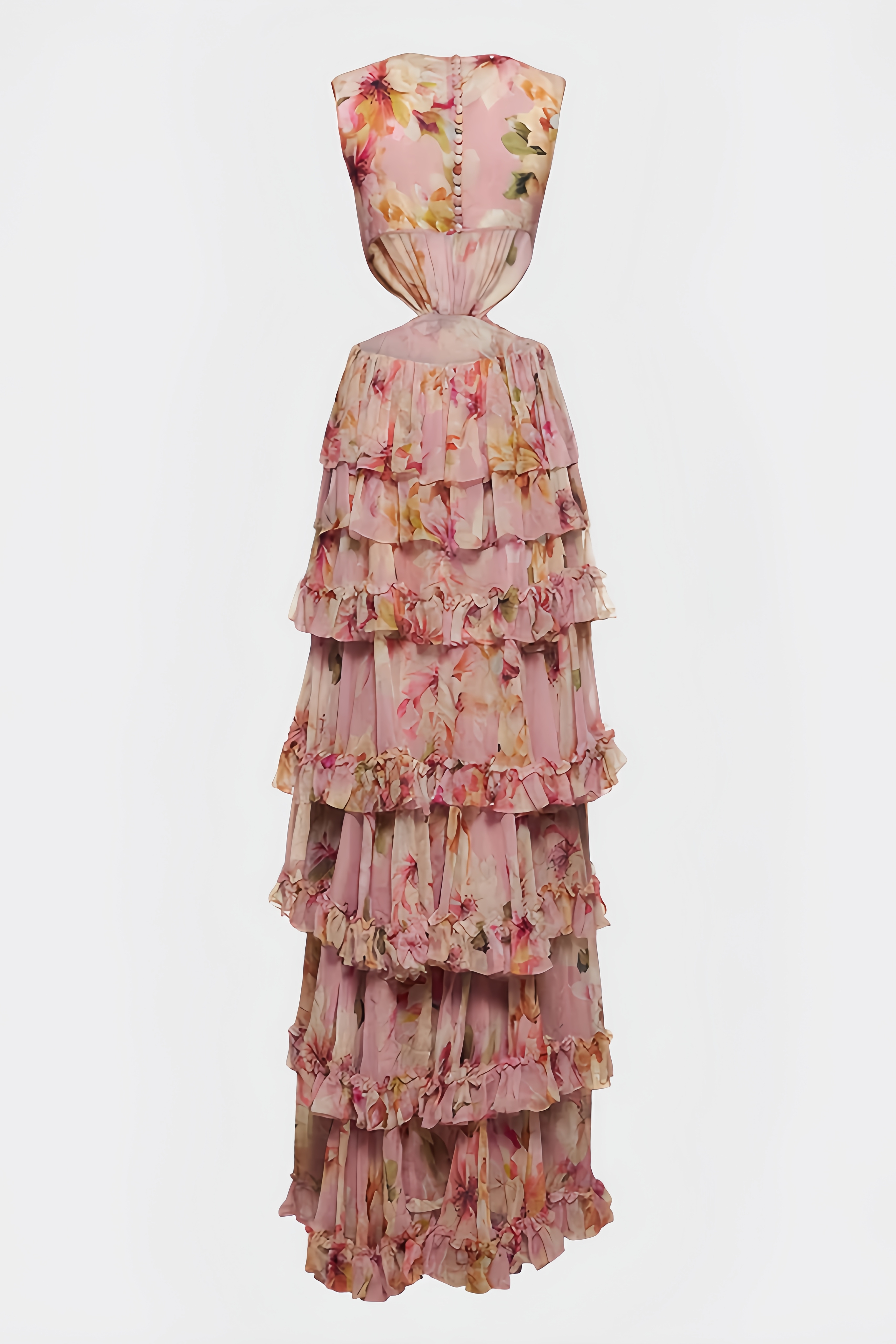 Liora High Waisted Printed Maxi Dress