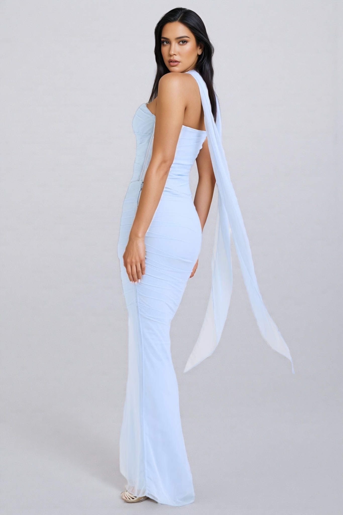 Freyalt Bluebell Fluted Hem Maxi Dress Set