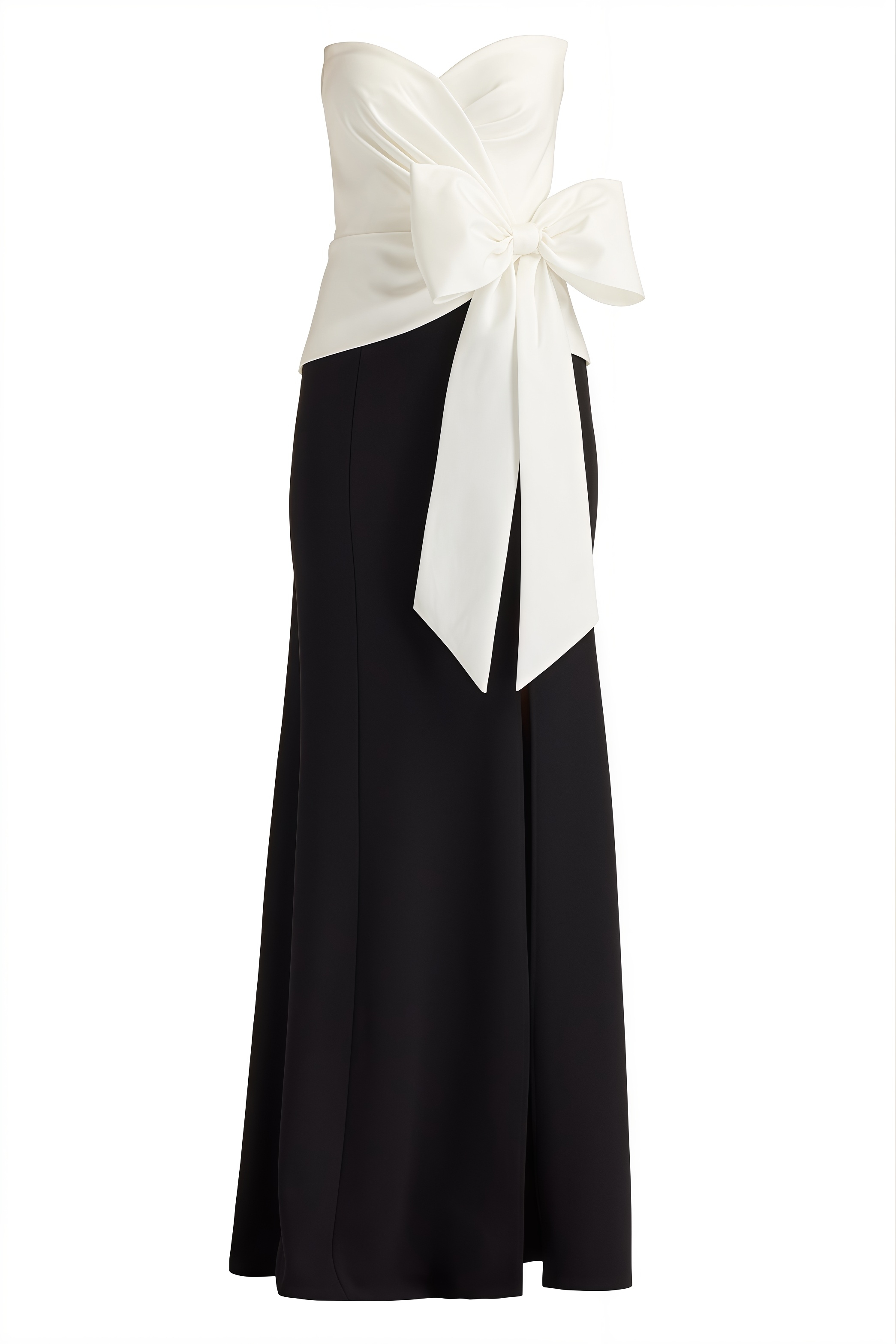 Piret Off Shoulder Bow Slit Maxi Dress
