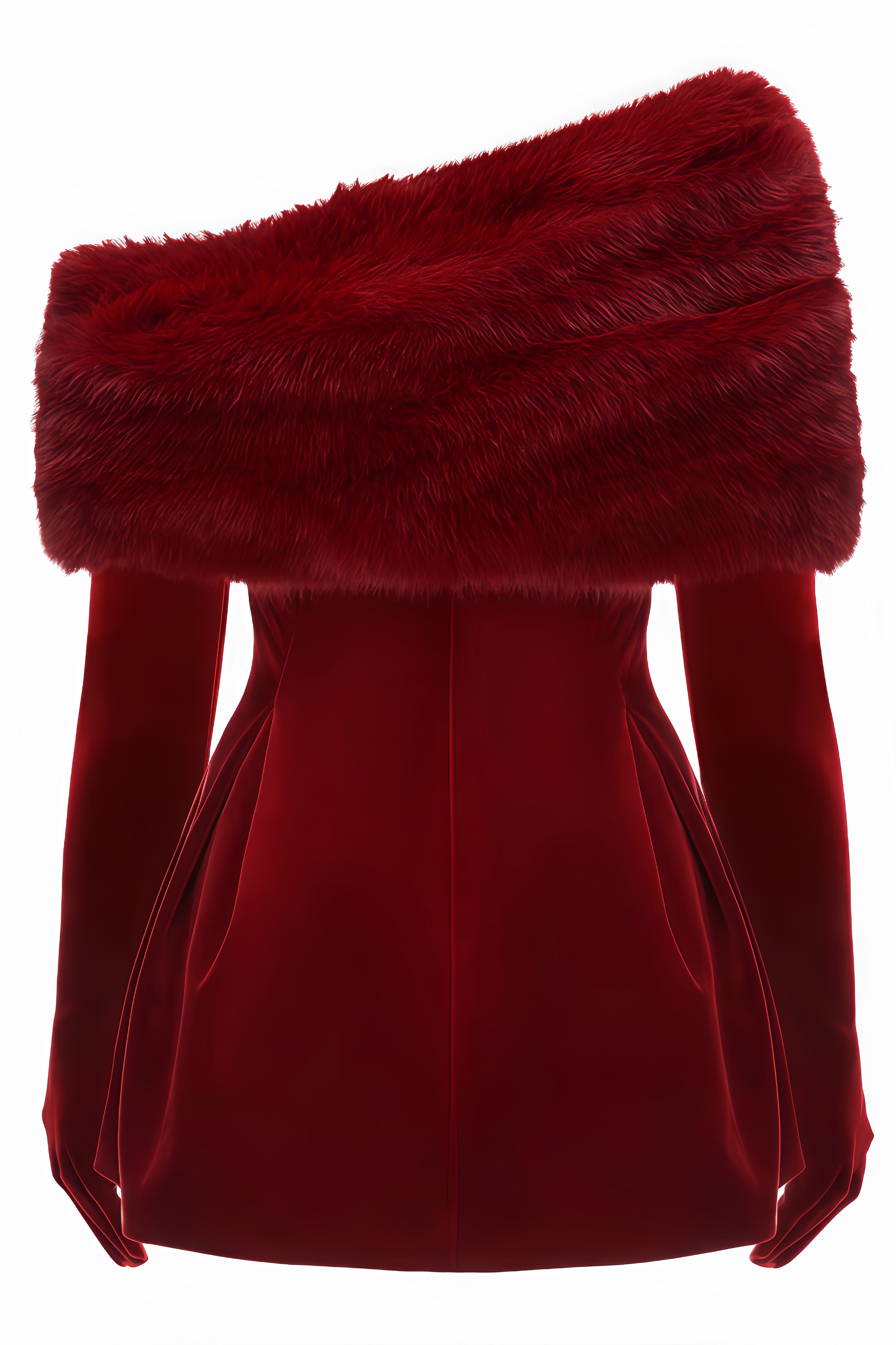 Elmarlt Red Rhinestone-Embellished Mini Dress