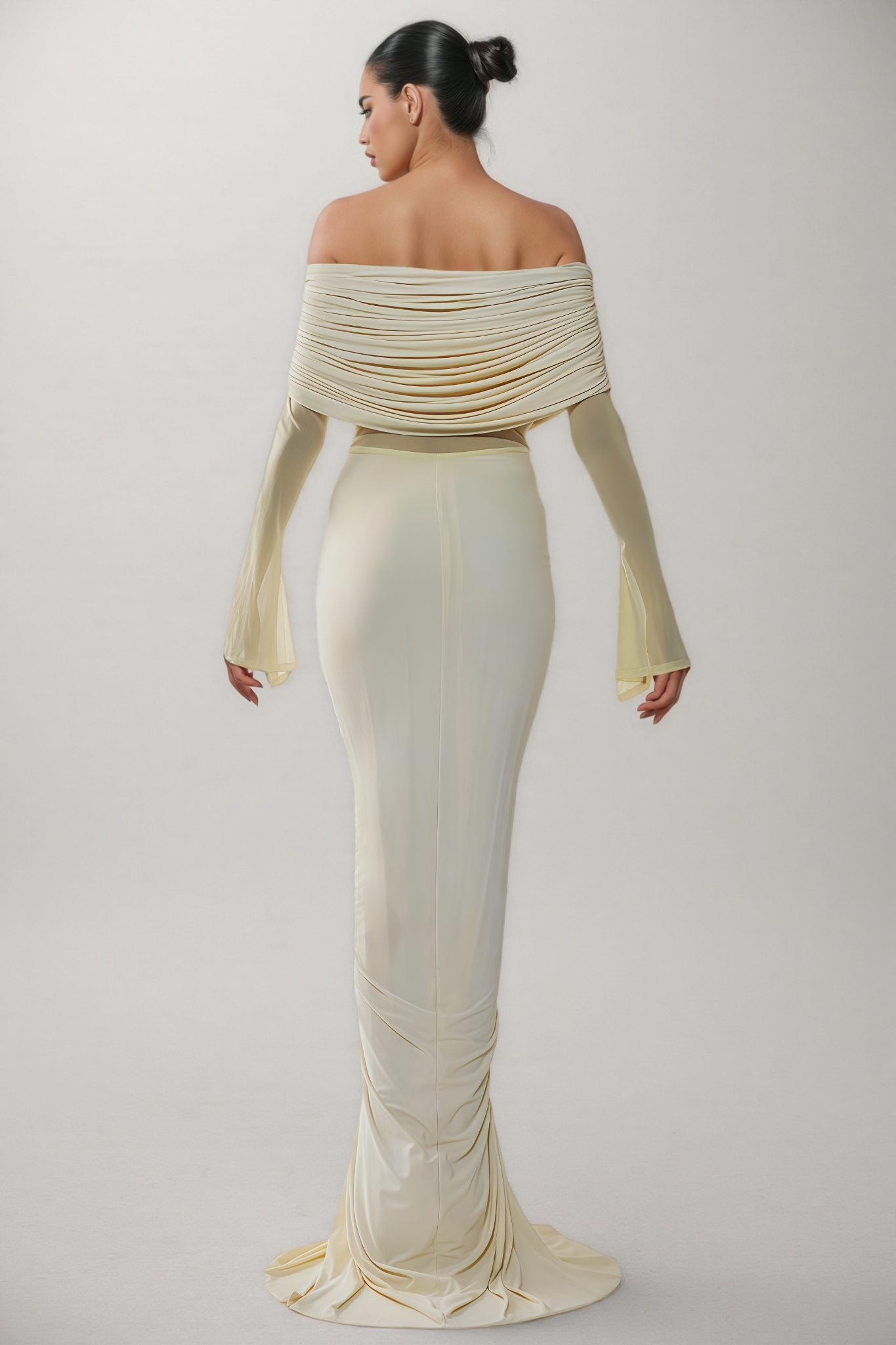 Argelia Off Shoulder Ruched Maxi Dress