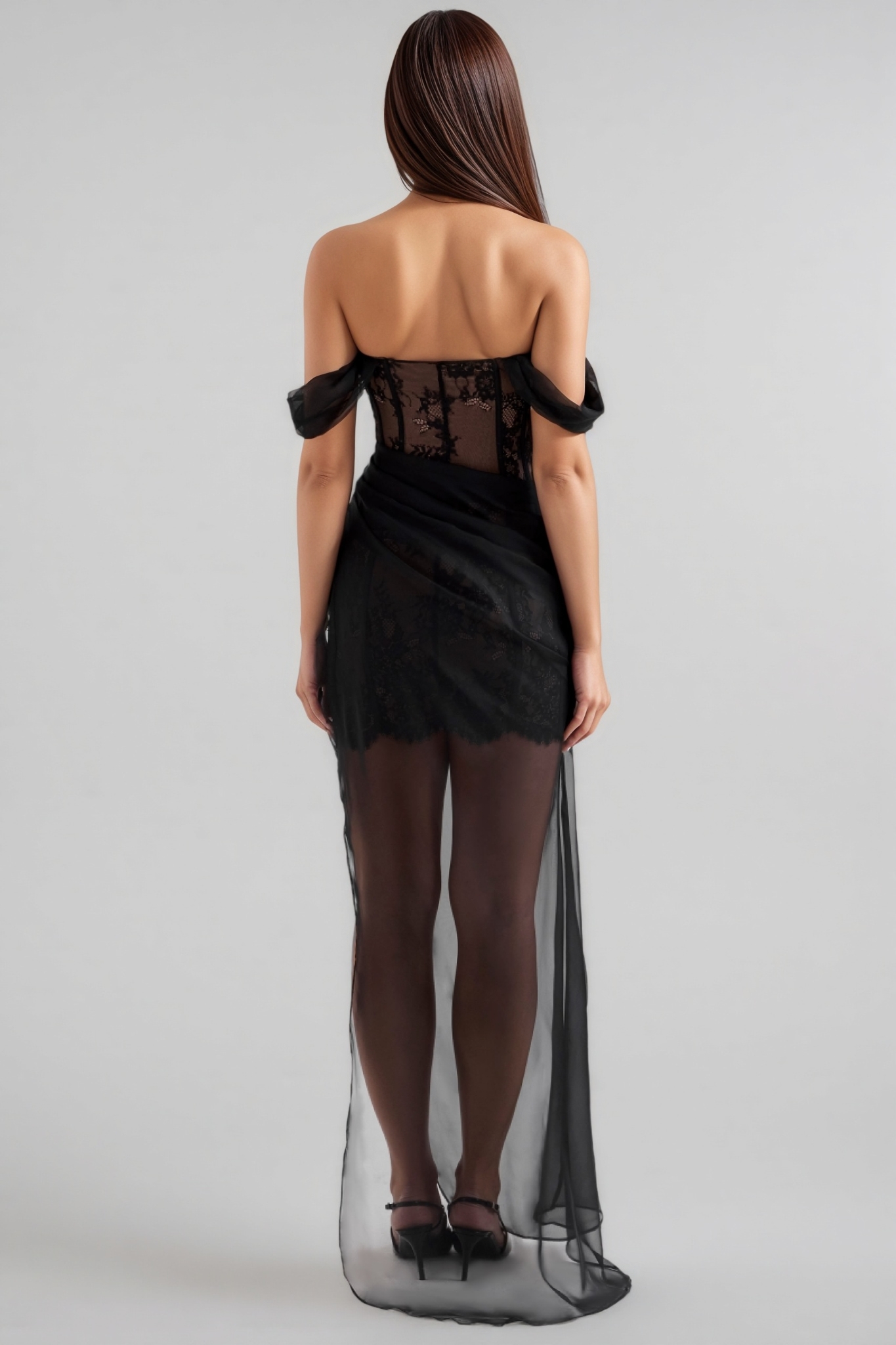 Xainel Black Off Shoulder Ace Maxi Dress