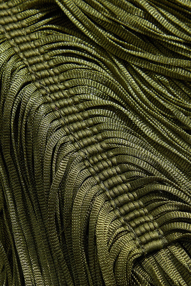 Haloisy Green Fringe Bandage Maxi Dress