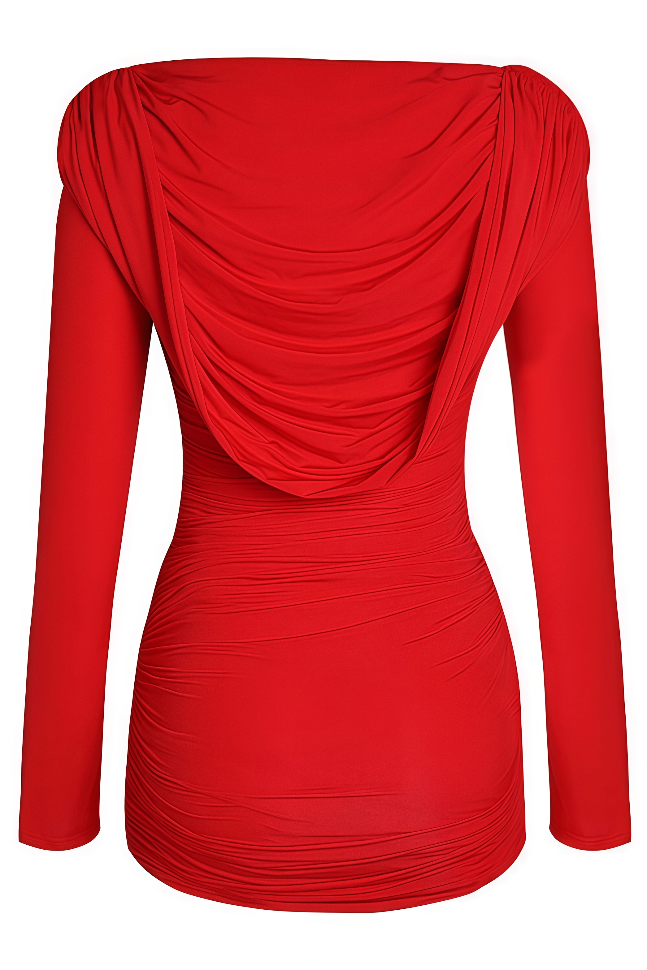 Ava Red Pleated Mini Dress
