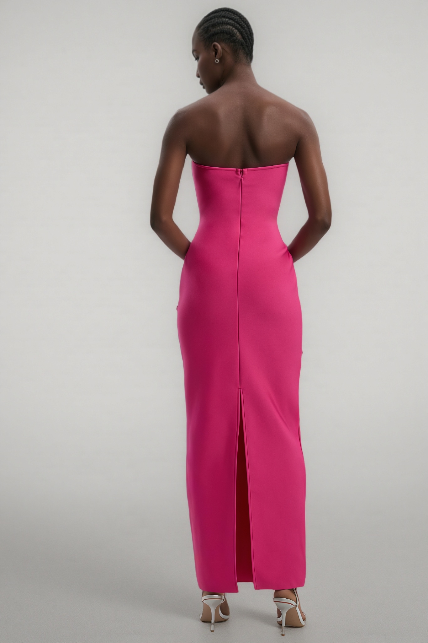 Duke Strapless Floral Bandage Maxi Dress