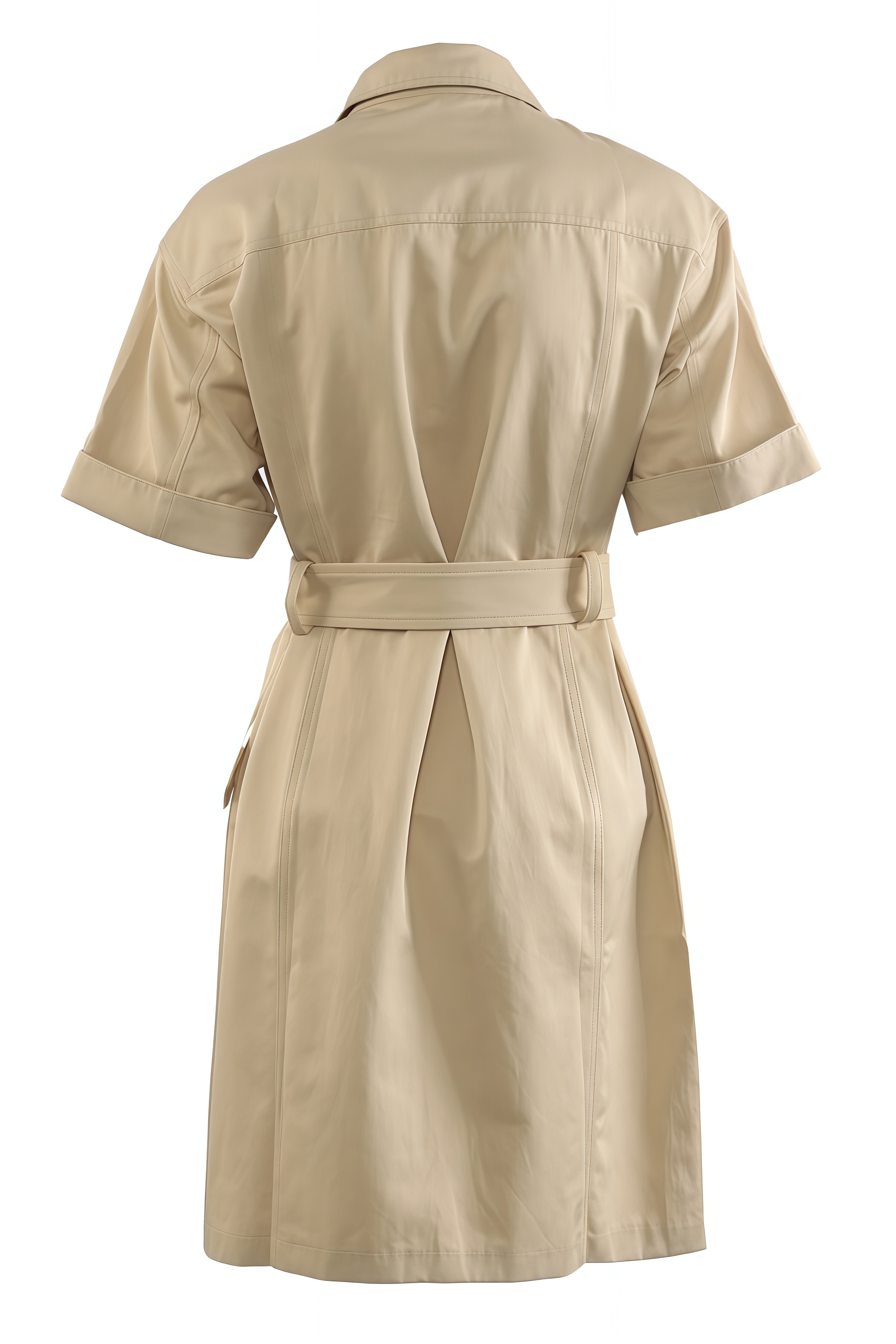 Cynect Khaki Belted Mini Dress