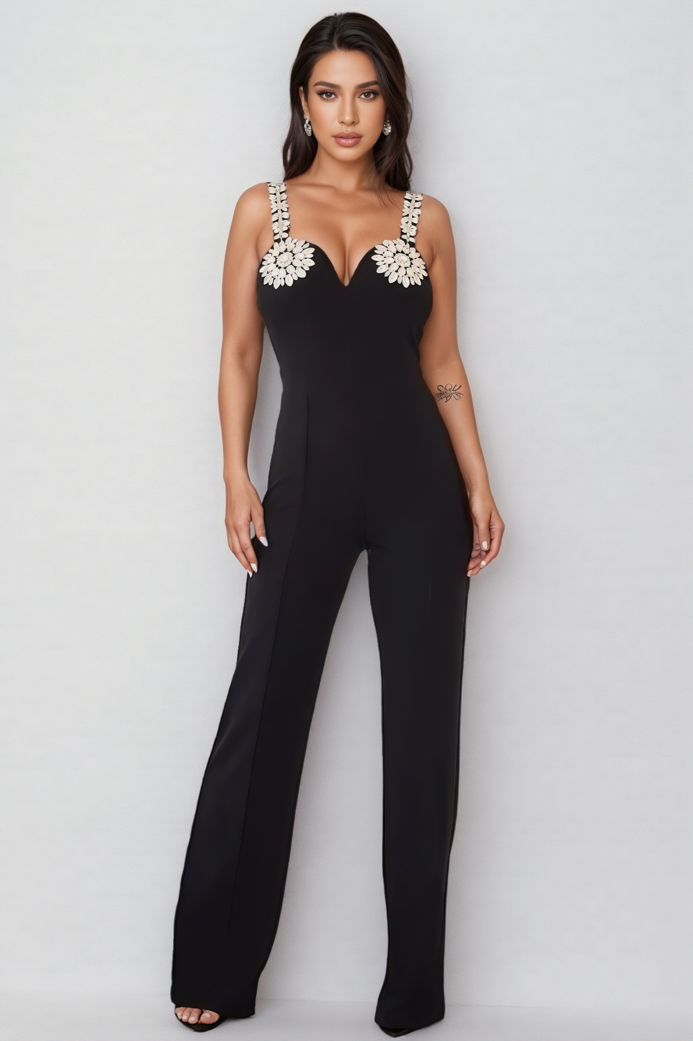 Rhead Halter Diamonds Floral Jumpsuit 