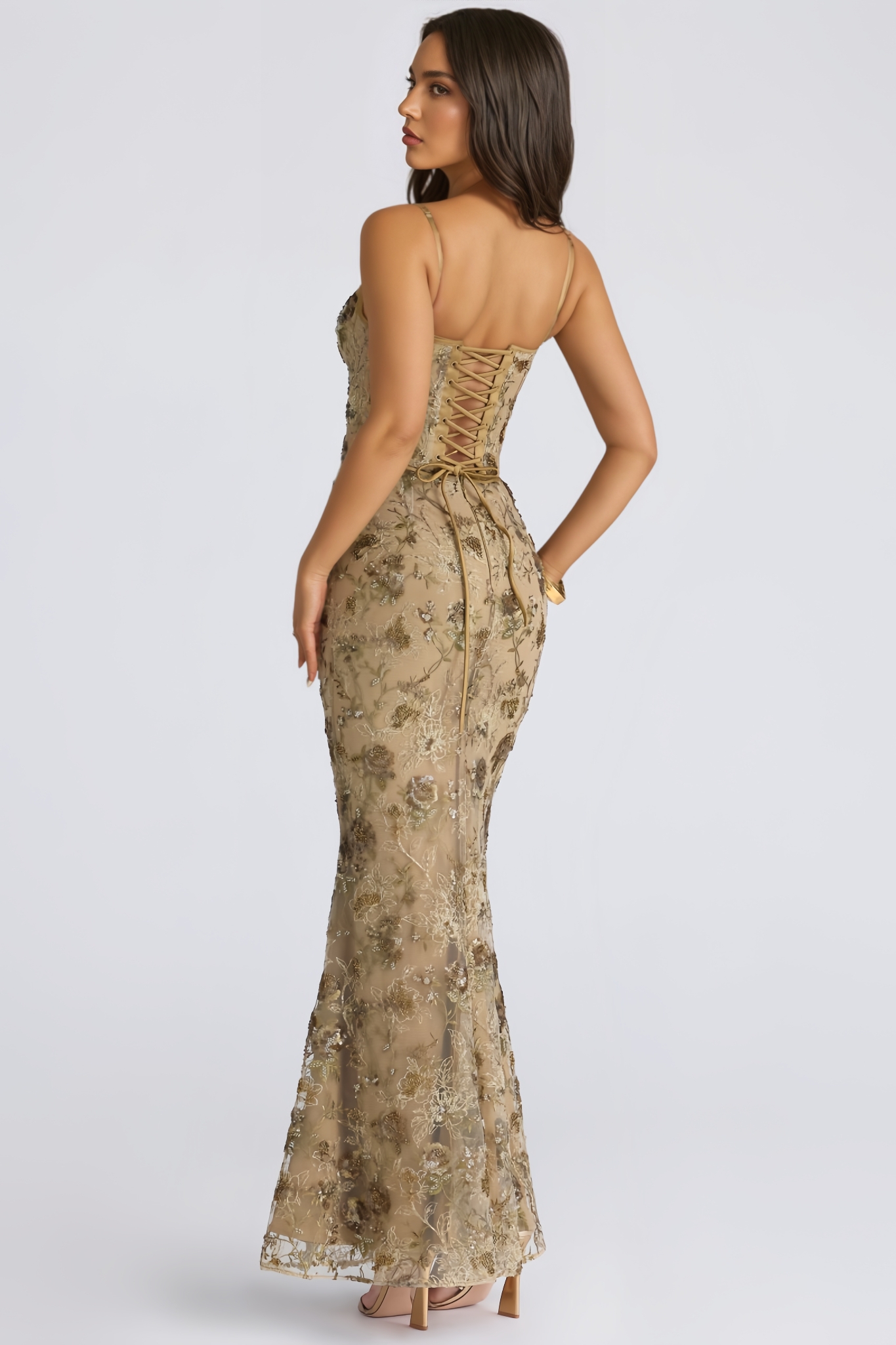 Havoriy Sleeveless Backless Floral Maxi Dress