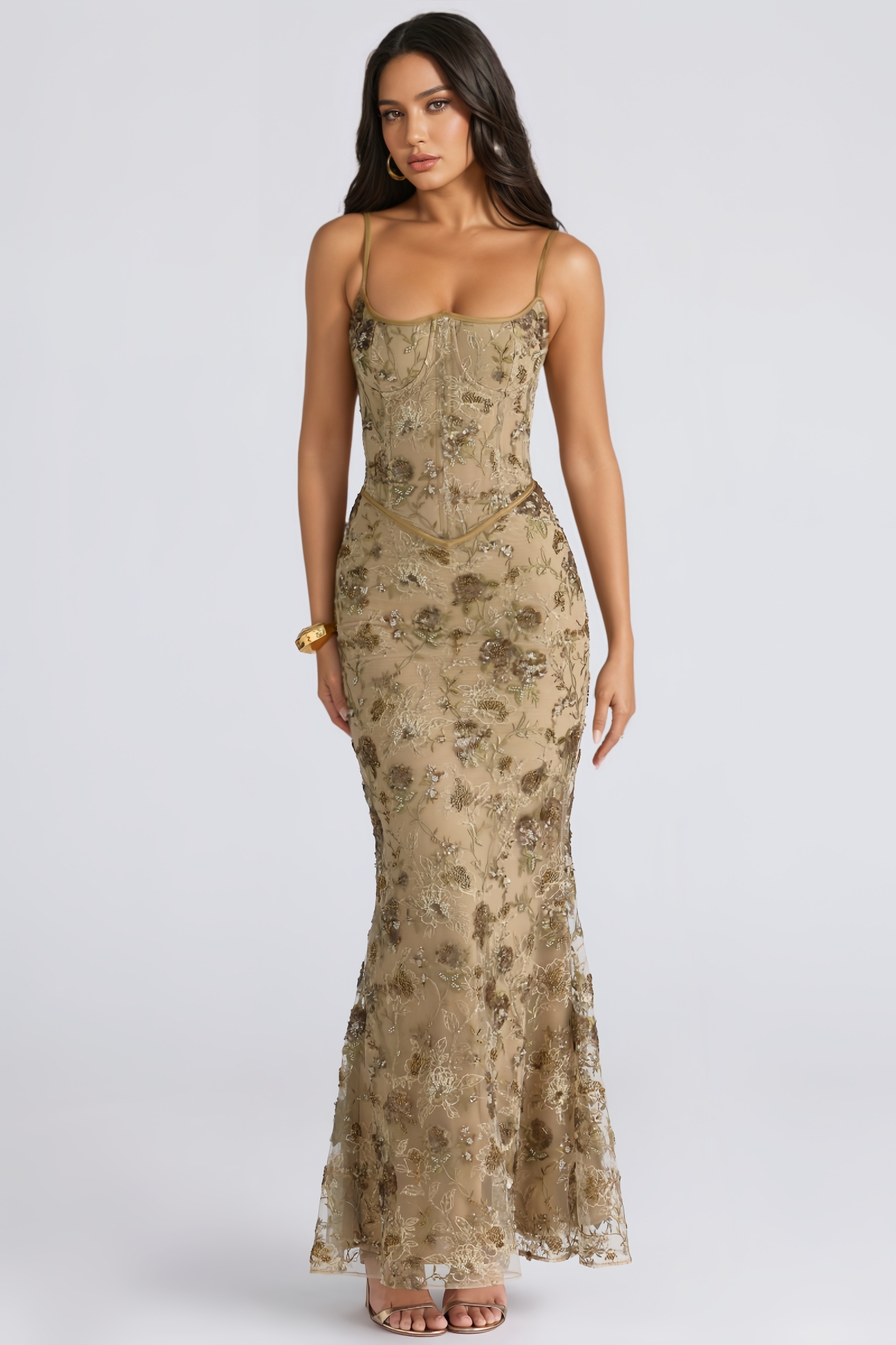 Havoriy Sleeveless Backless Floral Maxi Dress