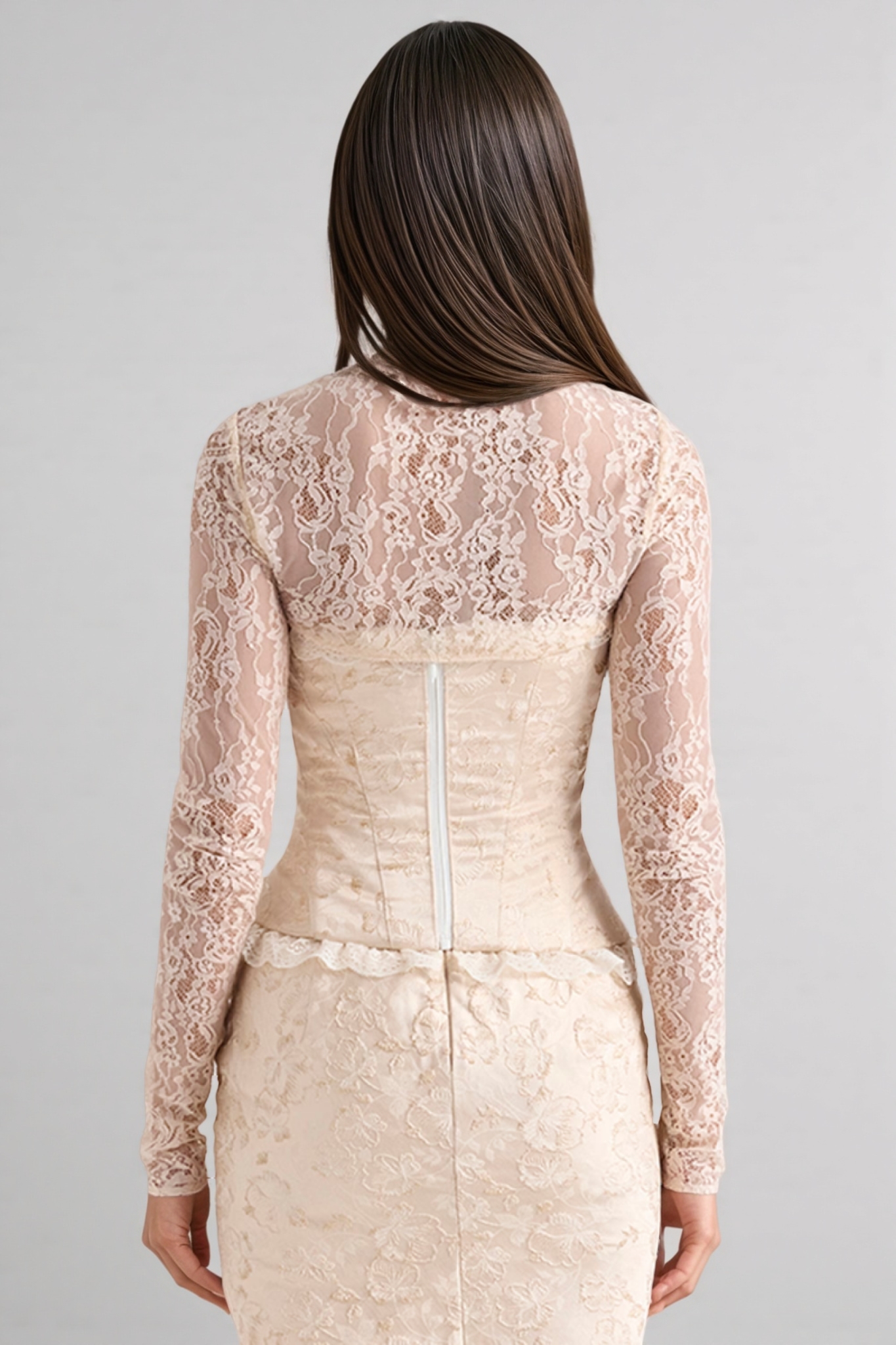 Lis Bow Jacquard Maxi Dress Set