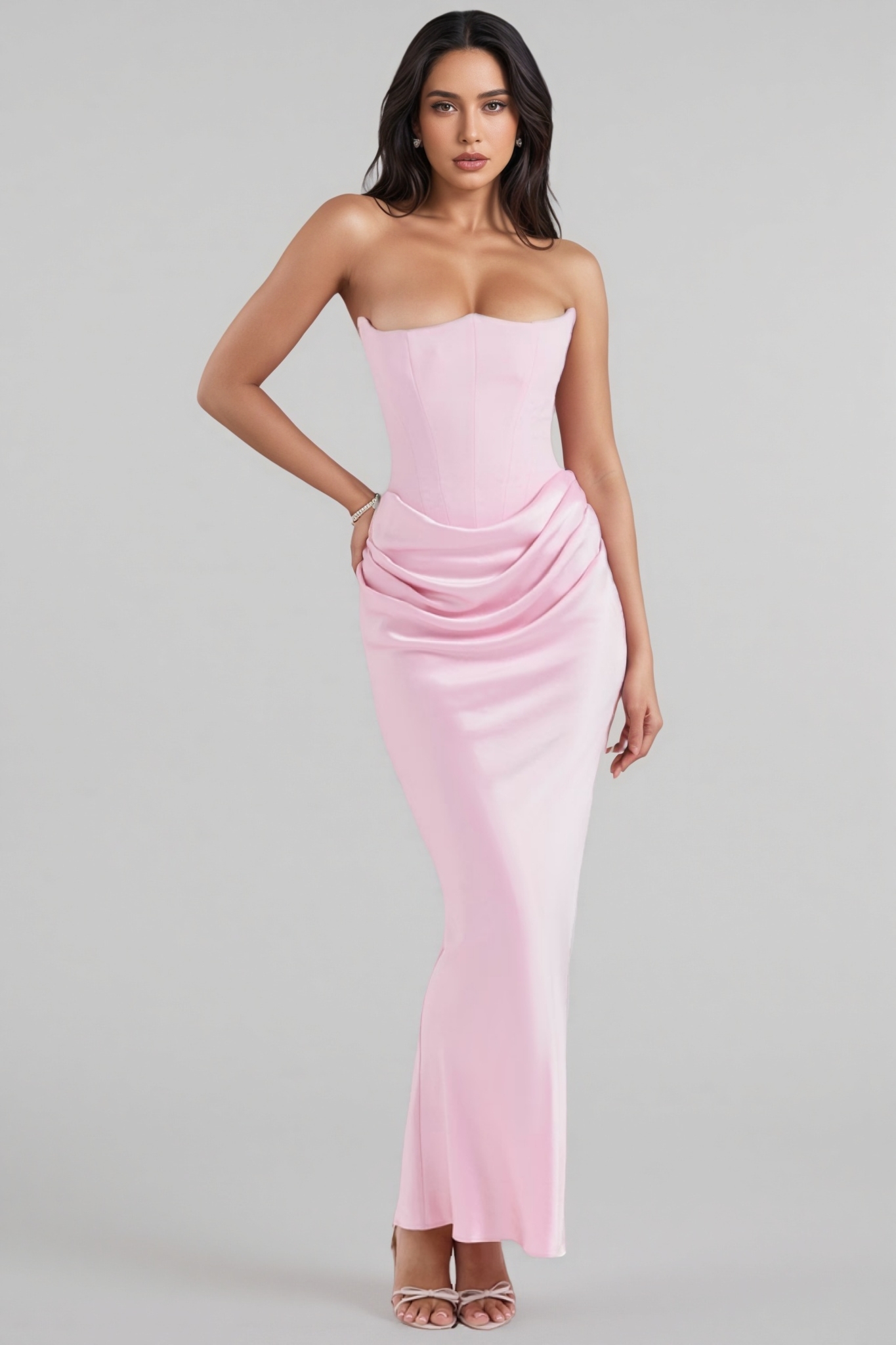 Rosi Strapless Corset Maxi Dress