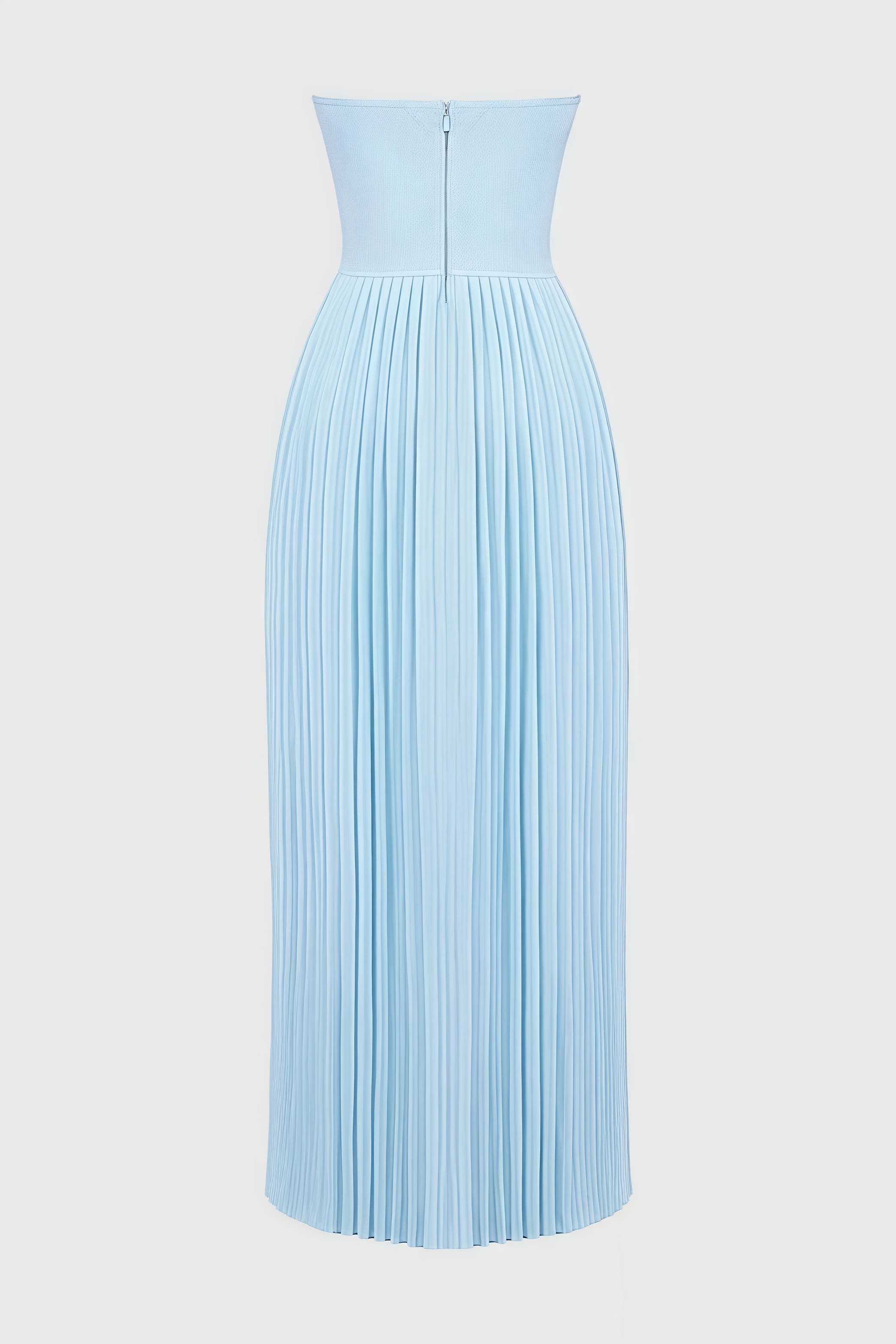 Shirley Ocean Blue Pleated Maxi Dress
