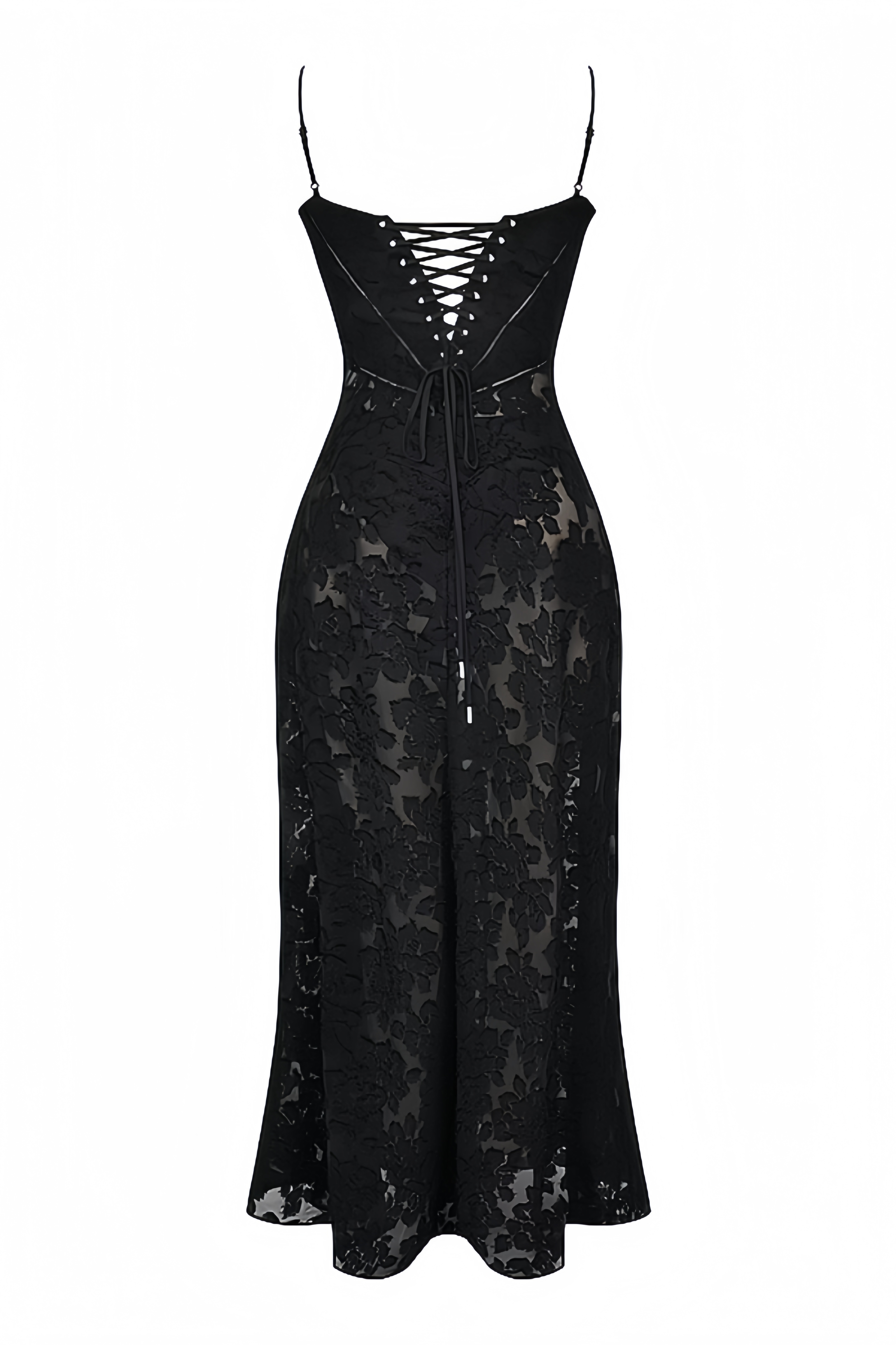 Fanrsn Black Halter Backless Maxi Dress