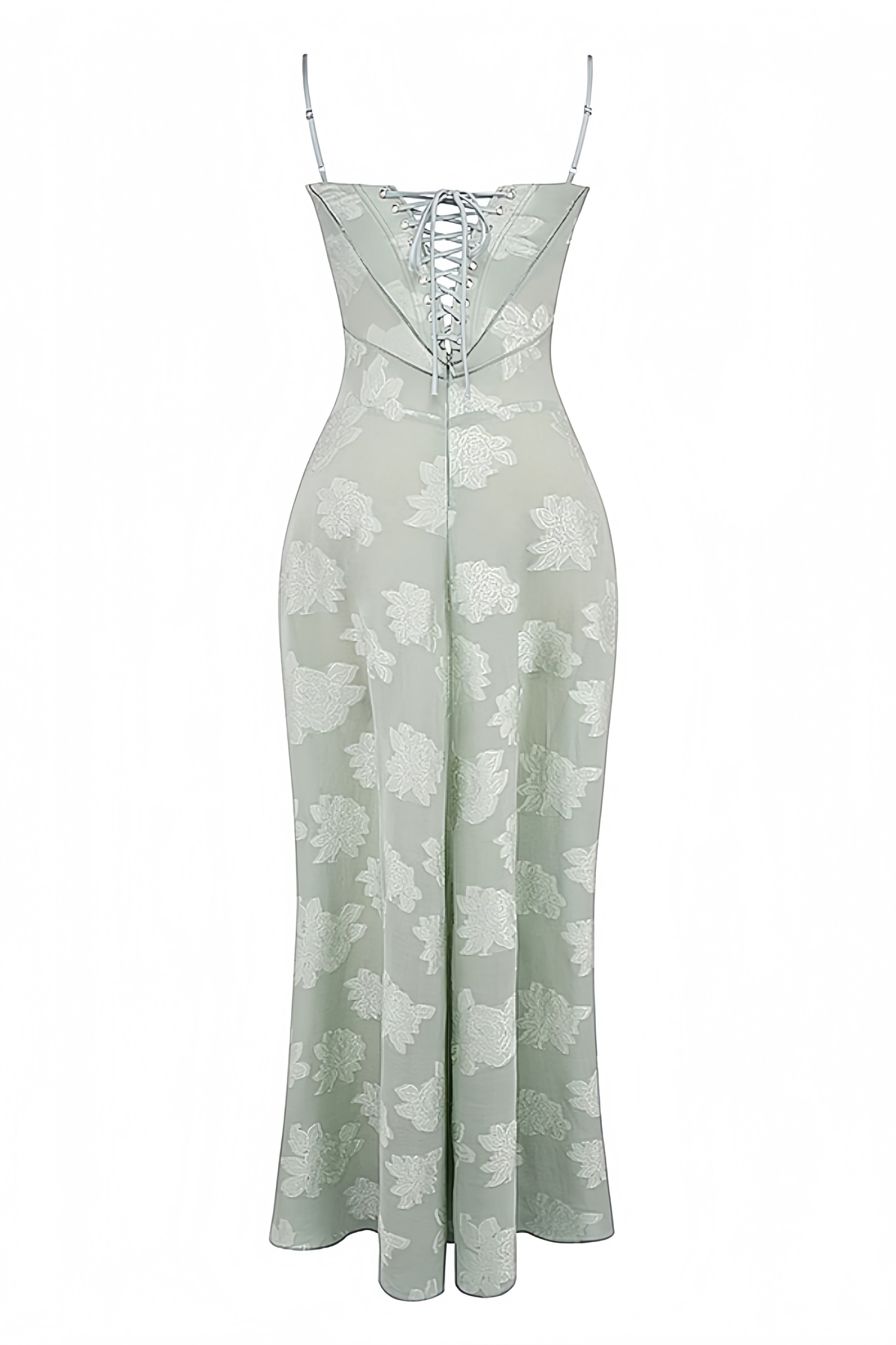 Nosan Green Halter Backless Maxi Dress