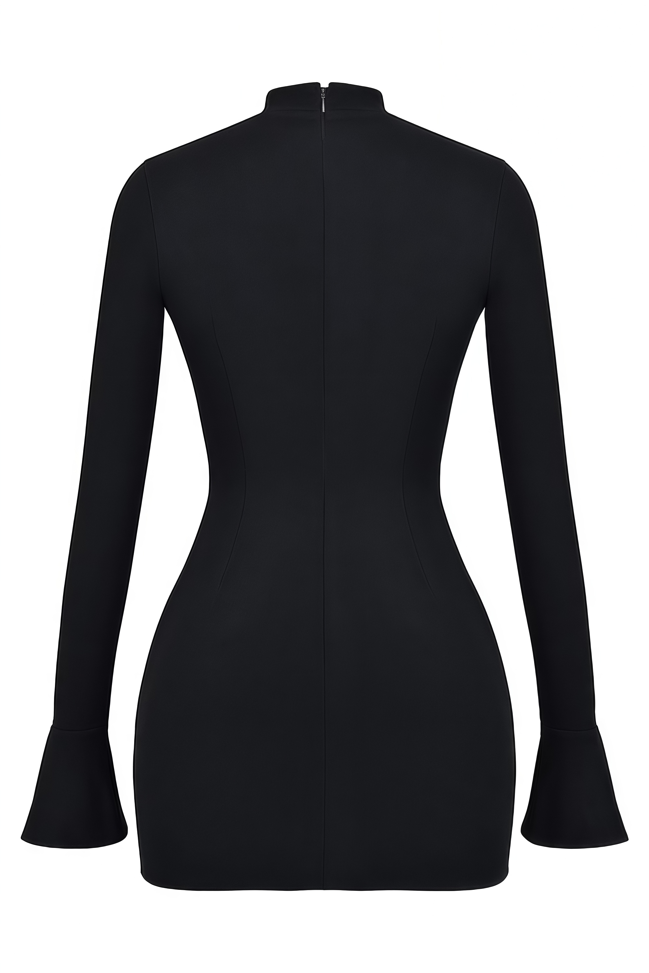 Gaithy Black Long Sleeve Mini Dress