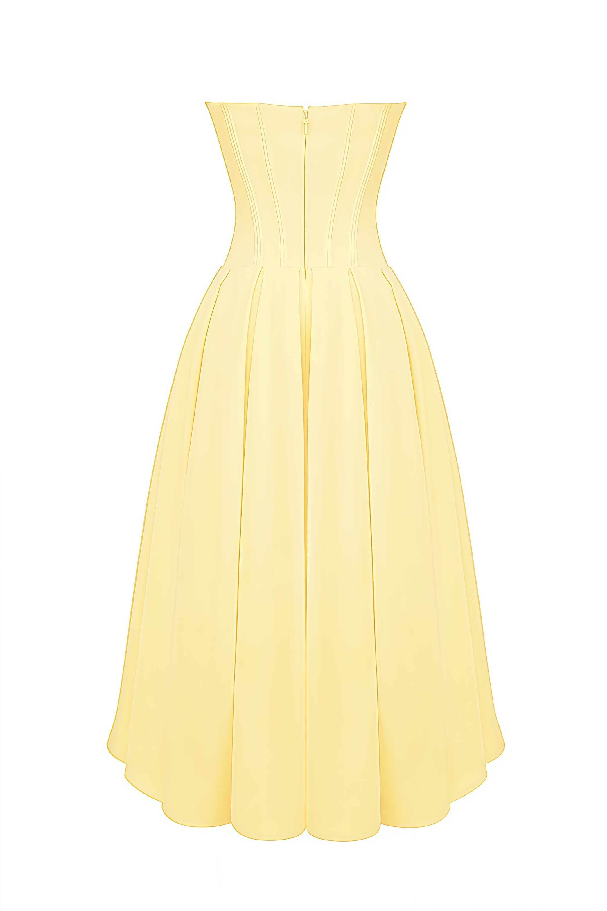 Mirten Yellow Strapless Maxi Dress