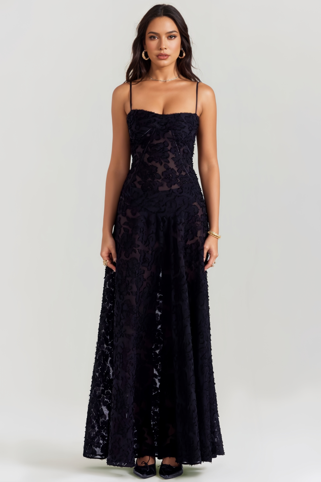 Fanrsn Black Halter Backless Maxi Dress