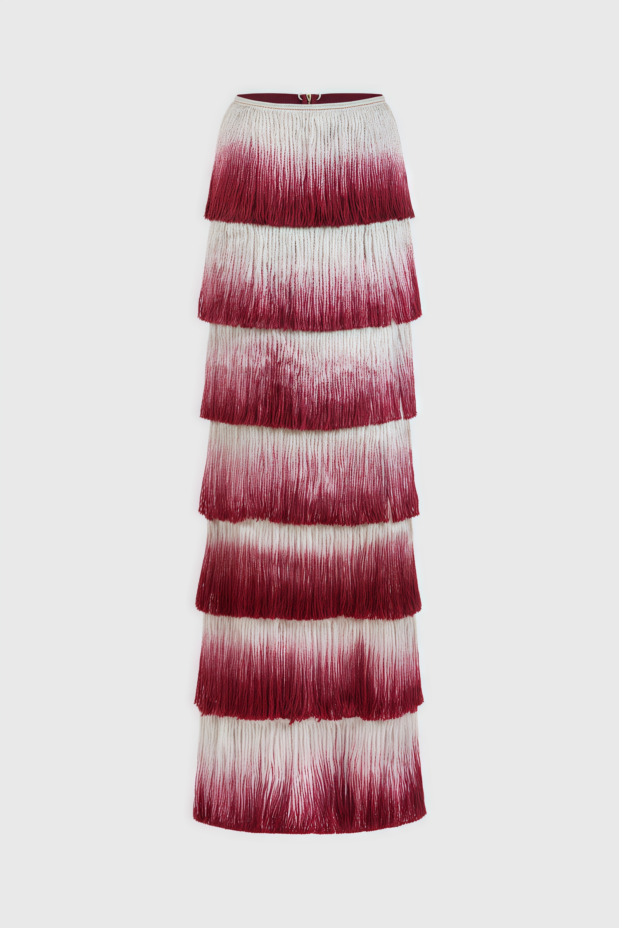 Maded Red Fringe Maxi Dress Set