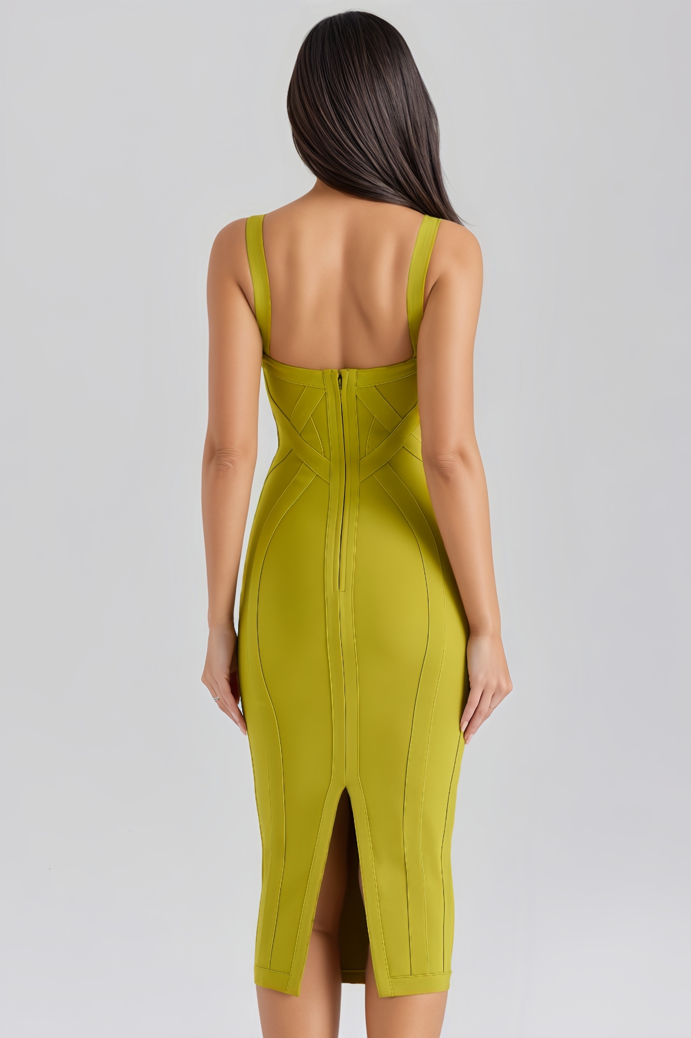 Enrild Strapless Bandage Midi Dress