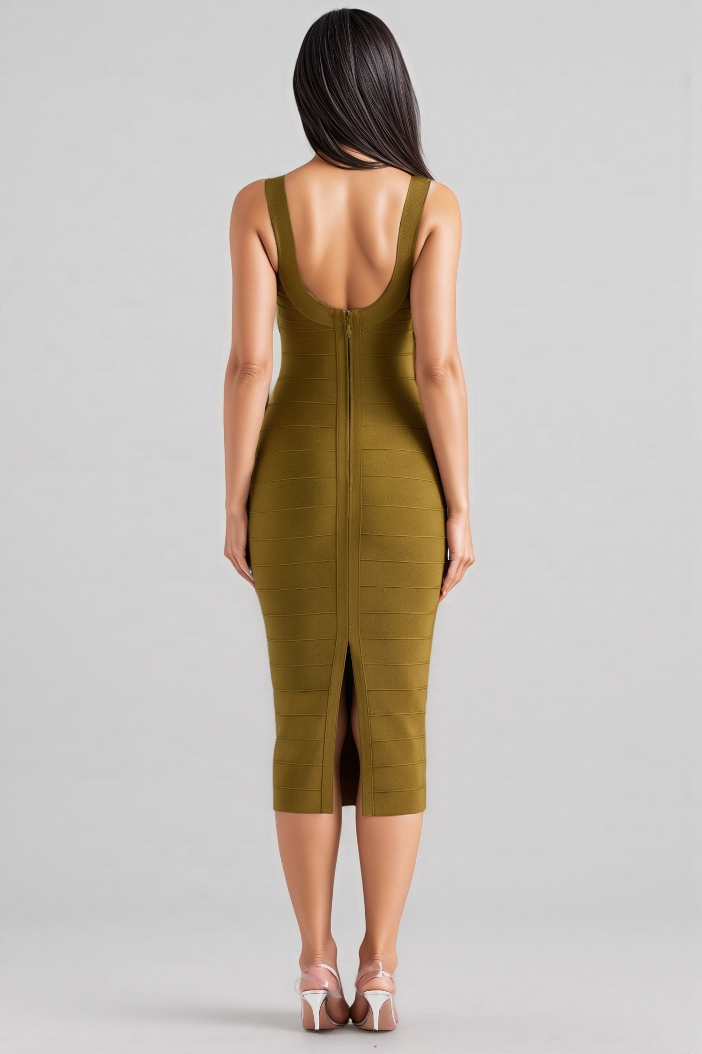 Cruze Green Bandage Midi Dress