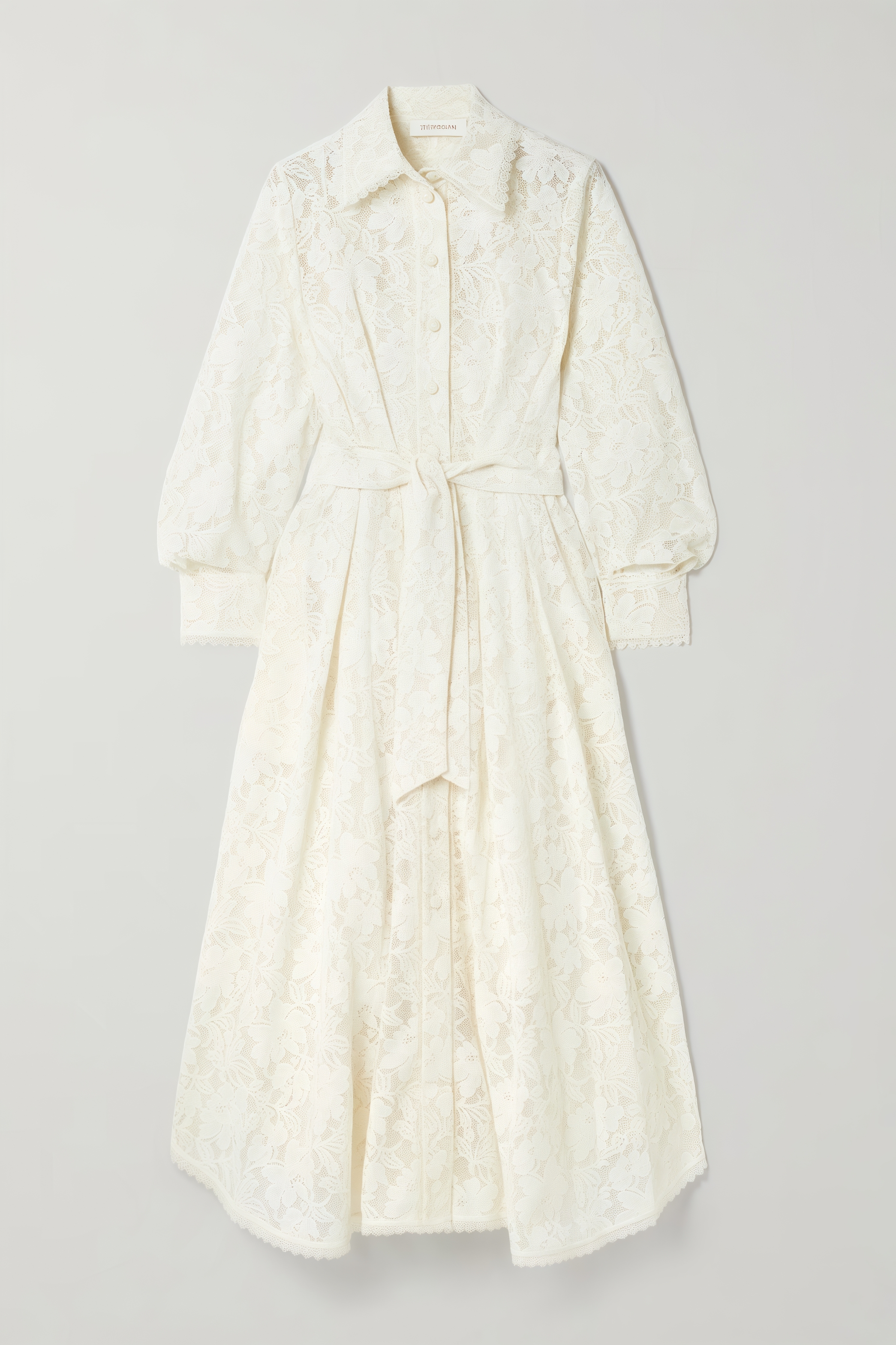 Melis Pleated Corded Lace Midi Dress