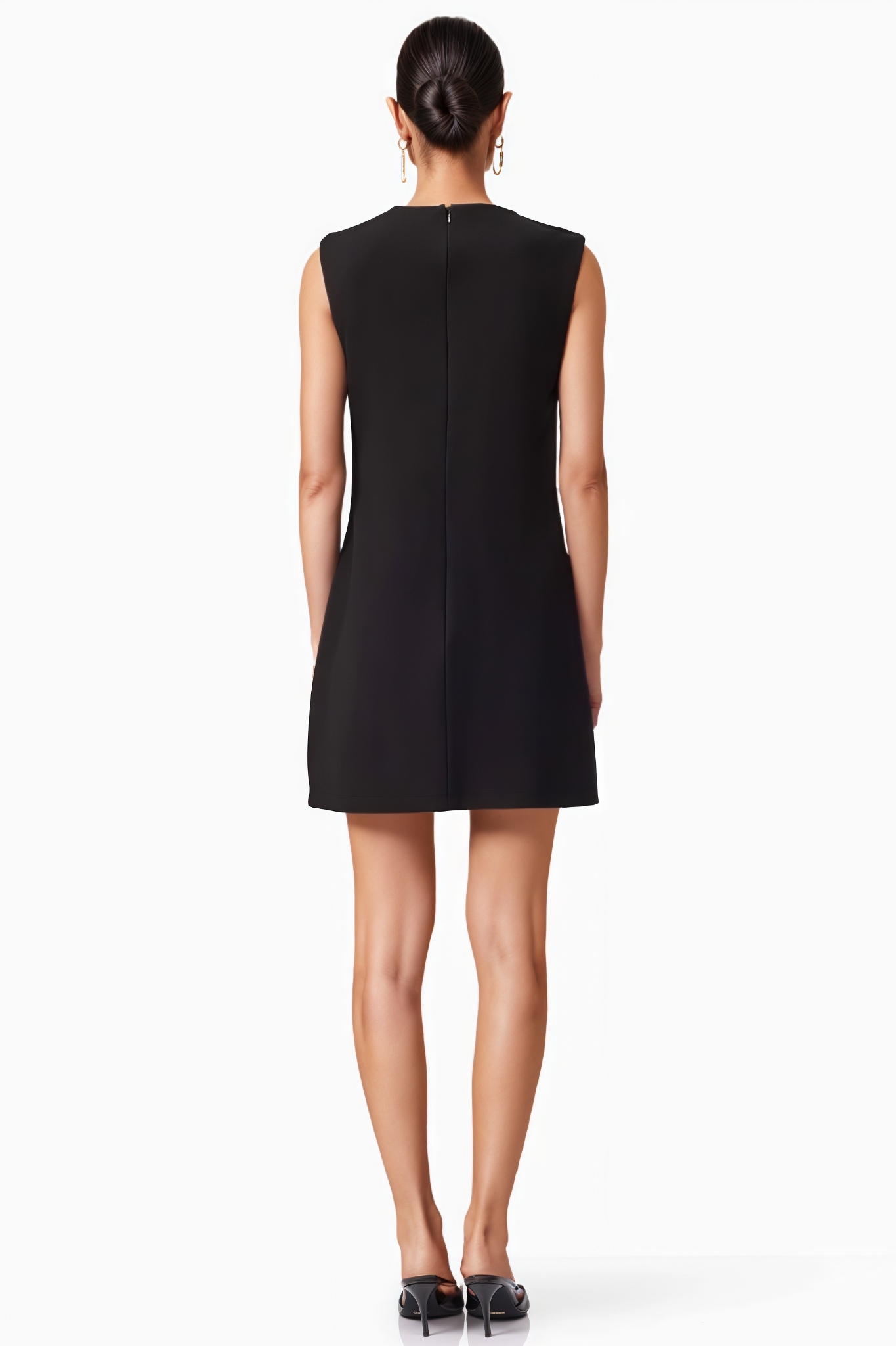 Yvonce Black 3D Floral Mini Dress