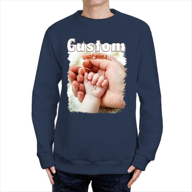 Custom Sweatshirt Personalized Design Your Own Text Image Logo Photo All Over Print Bootleg Sweatshirt