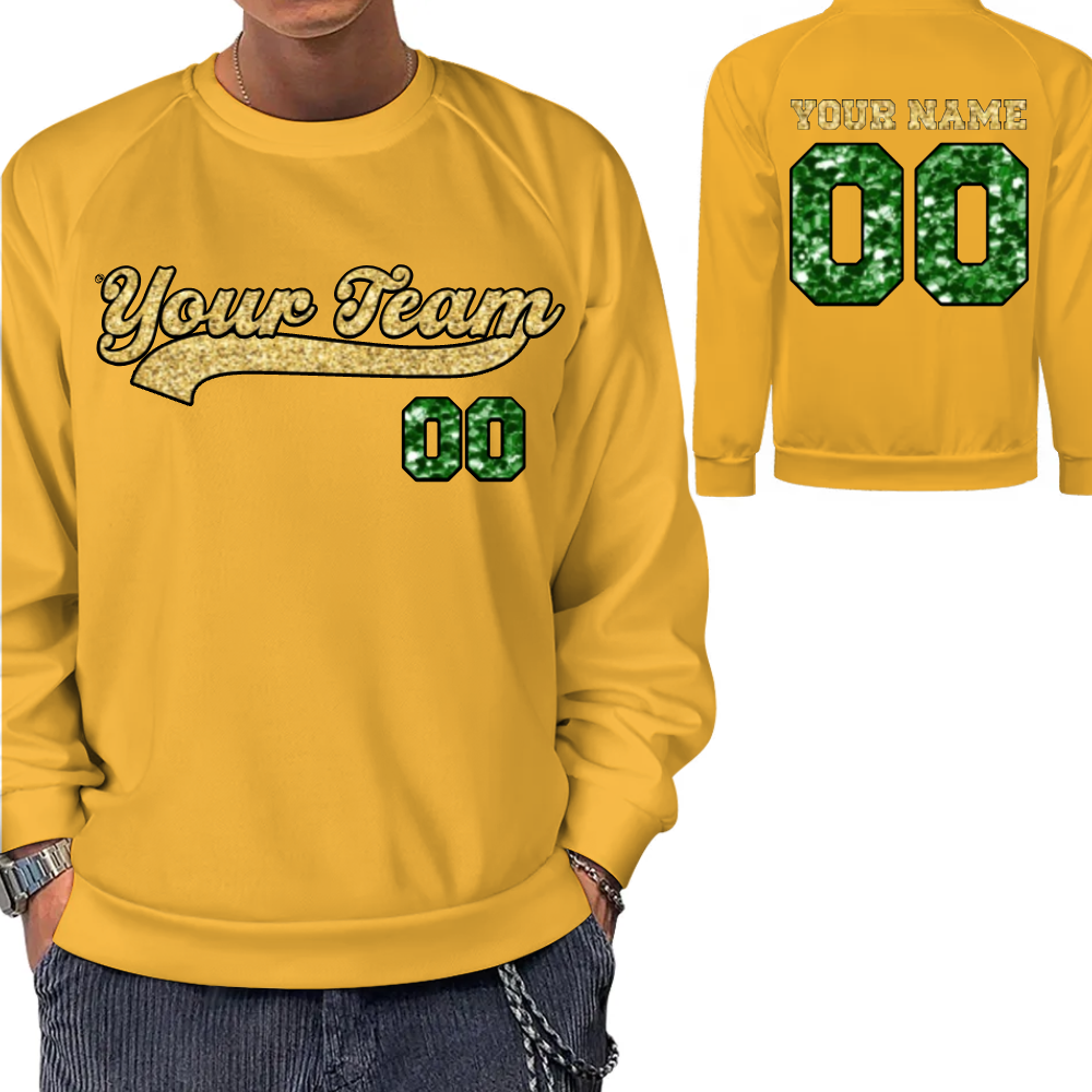 Custom Sports Sweatshirt Front Back Name and Number Sweatshirt Personalized Your Team Clothes