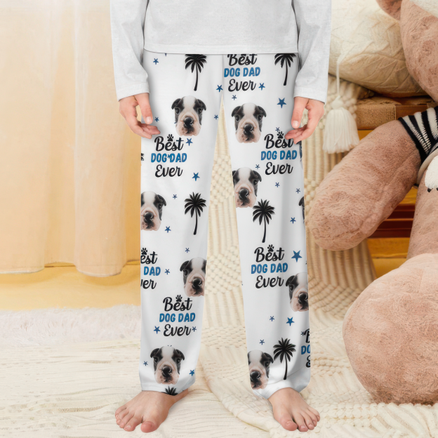 Custom Photo Best Big Bro Sis Ever - Personalized Kid Pajama Pants Elastic Waist Wide Leg Pants Trousers