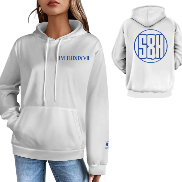 Custom Roman Numeral Date Sweatshirt Matching Couples Valentines Day Gift Personalized Anniversary Date Hoodie With Initials On Sleeve & Back
