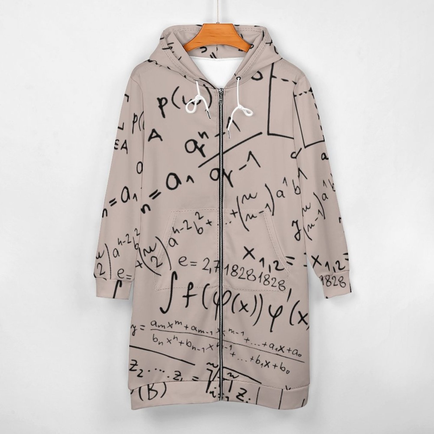 Math Geek Mathematics Problem Solving Zip Up Long Hoodie Jacket Women Tunic Sweatshirt Plus Size Open Front Cardigan Outfits
