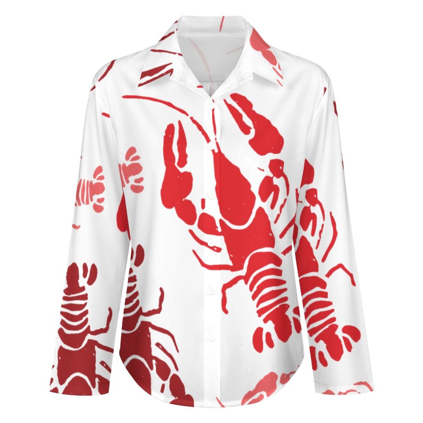 Personalized Lobster Bake Or Crawfish Button Down Shirts Custom Photo Long Sleeve Blouse