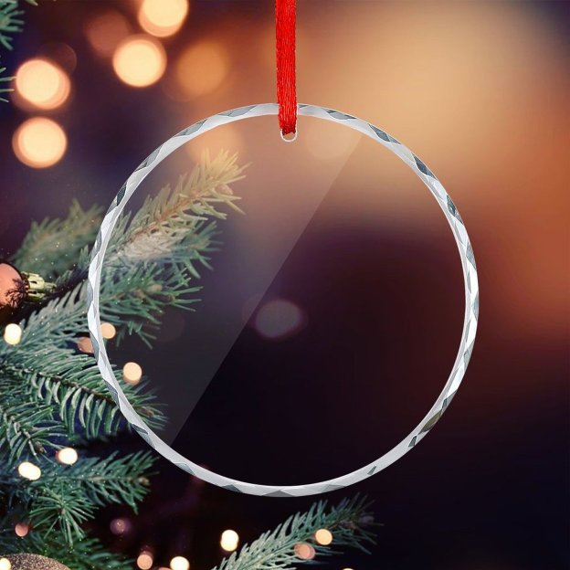  Glass circular pendant