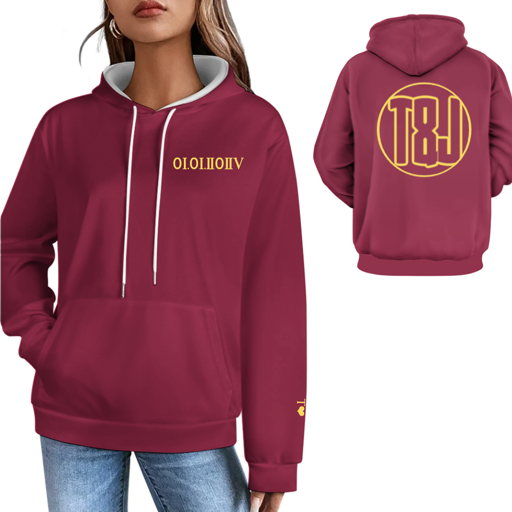 Custom Roman Numeral Date Sweatshirt Matching Couples Valentines Day Gift Personalized Anniversary Date Hoodie With Initials On Sleeve & Back