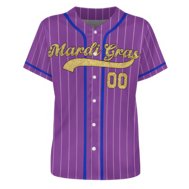 [Copy]Personalized Mardi Gras Baseball Jersey Custom Name And Number Baseball Jersey Mardi Gras Carnival Jersey Gift For Family Matching