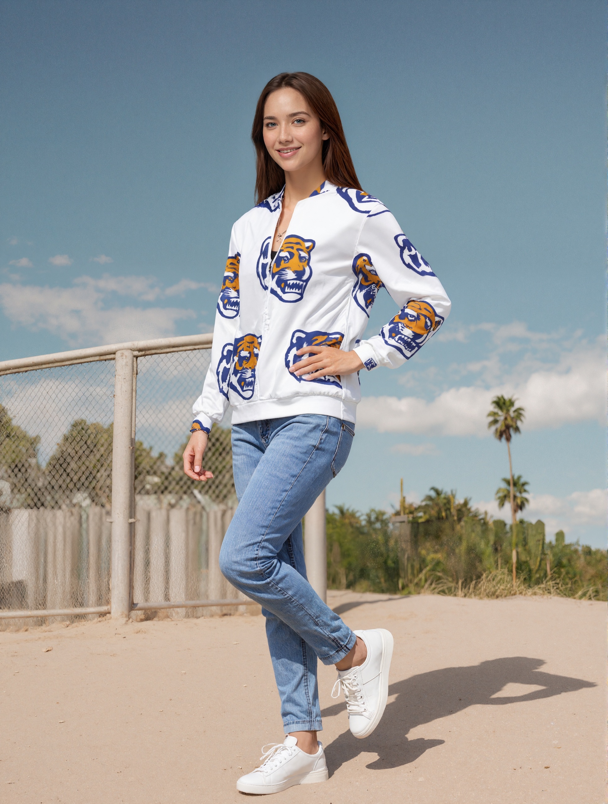 Funny Vintage Memphis Tigers Women boyfriend Zip Up Bomber Jacket Long Sleeve Open Front Cardigan Tops