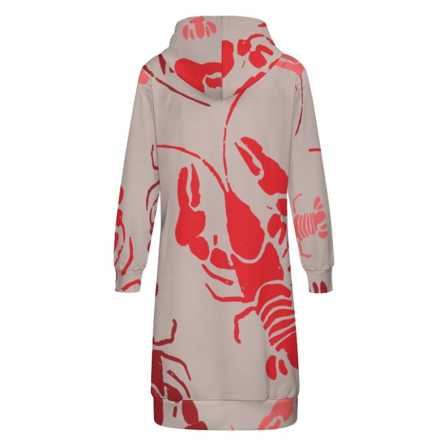 Lobster Bake Or Crawfish Boil Retro Zip Up Long Hoodie Jacket Women Tunic Sweatshirt Plus Size Open Front Cardigan Outfits