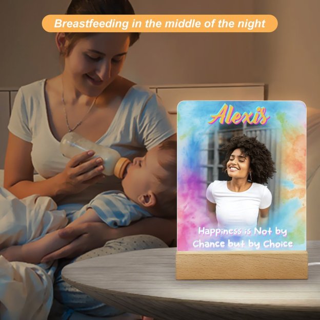 Custom Photo Acrylic Night Light - Personalized Acrylic Night Ligh Gift Idea