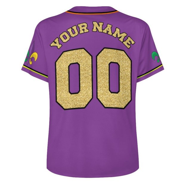 Personalized Mardi Gras Baseball Jersey Custom Name And Number Baseball Jersey Mardi Gras Carnival Jersey Gift For Family Matching